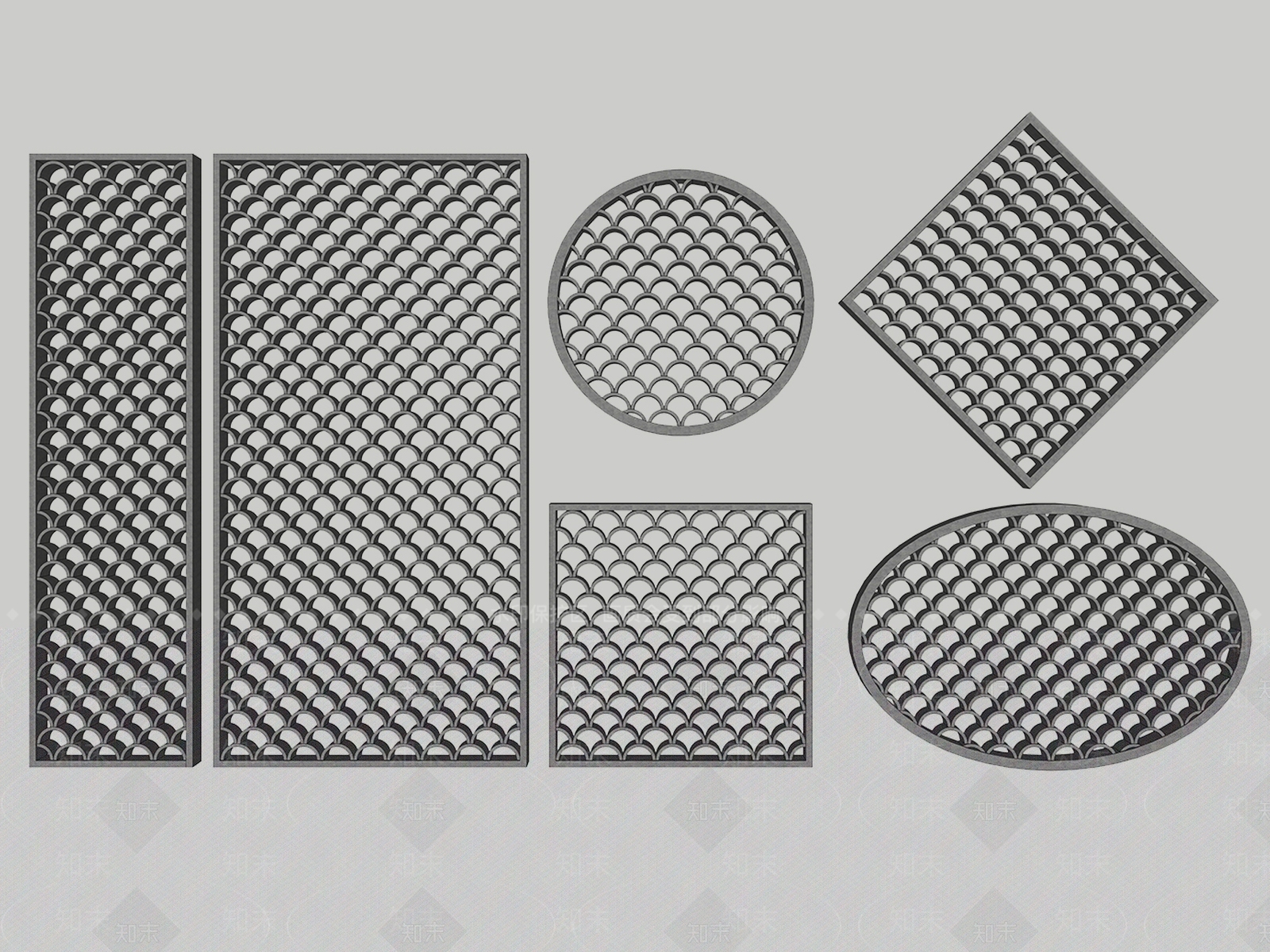 中式镂花窗SU模型下载【ID:1188594700】