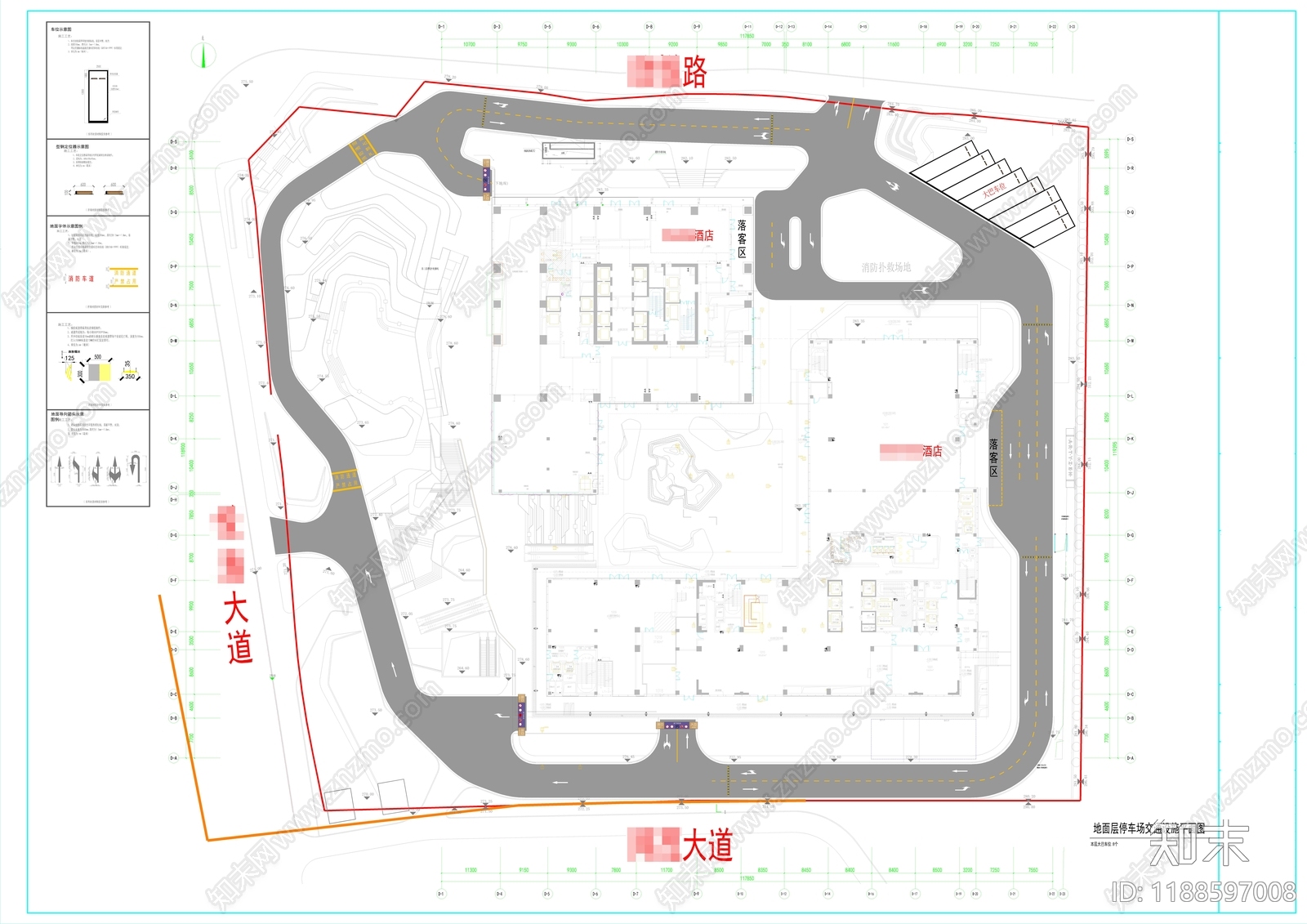 现代停车场cad施工图下载【ID:1188597008】
