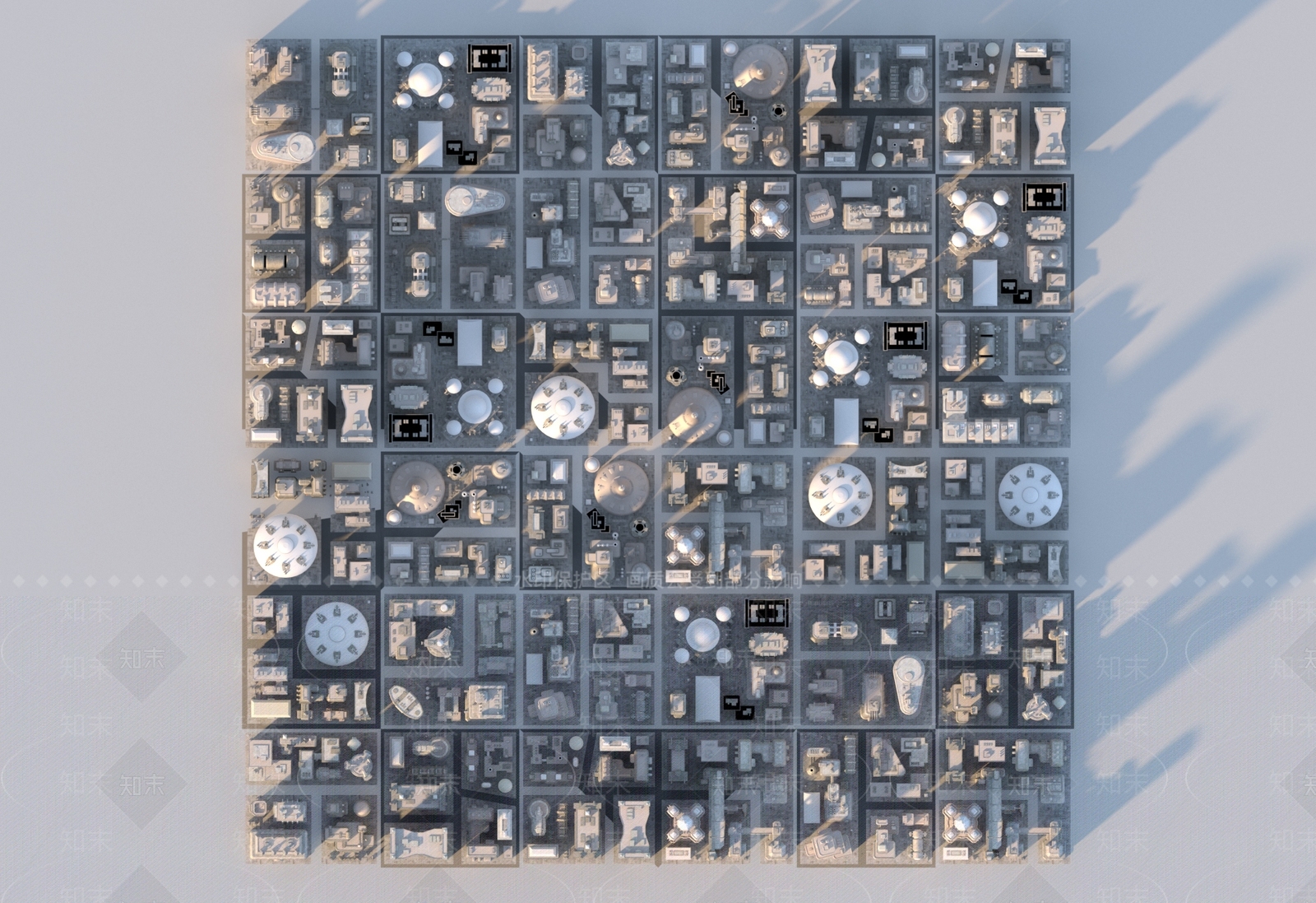 现代鸟瞰规划3D模型下载【ID:1188597941】