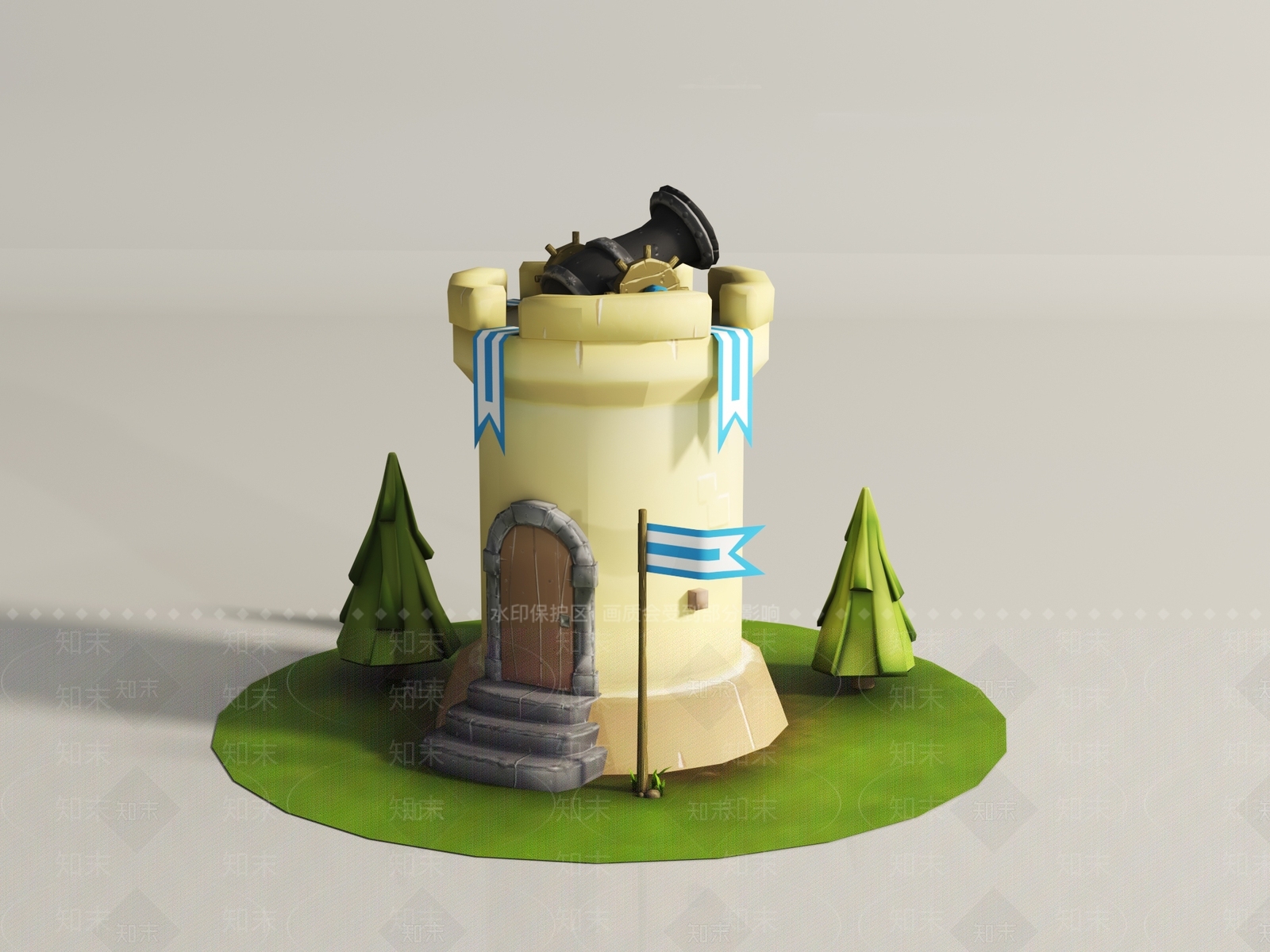 欧式其他建筑外观3D模型下载【ID:1188598619】