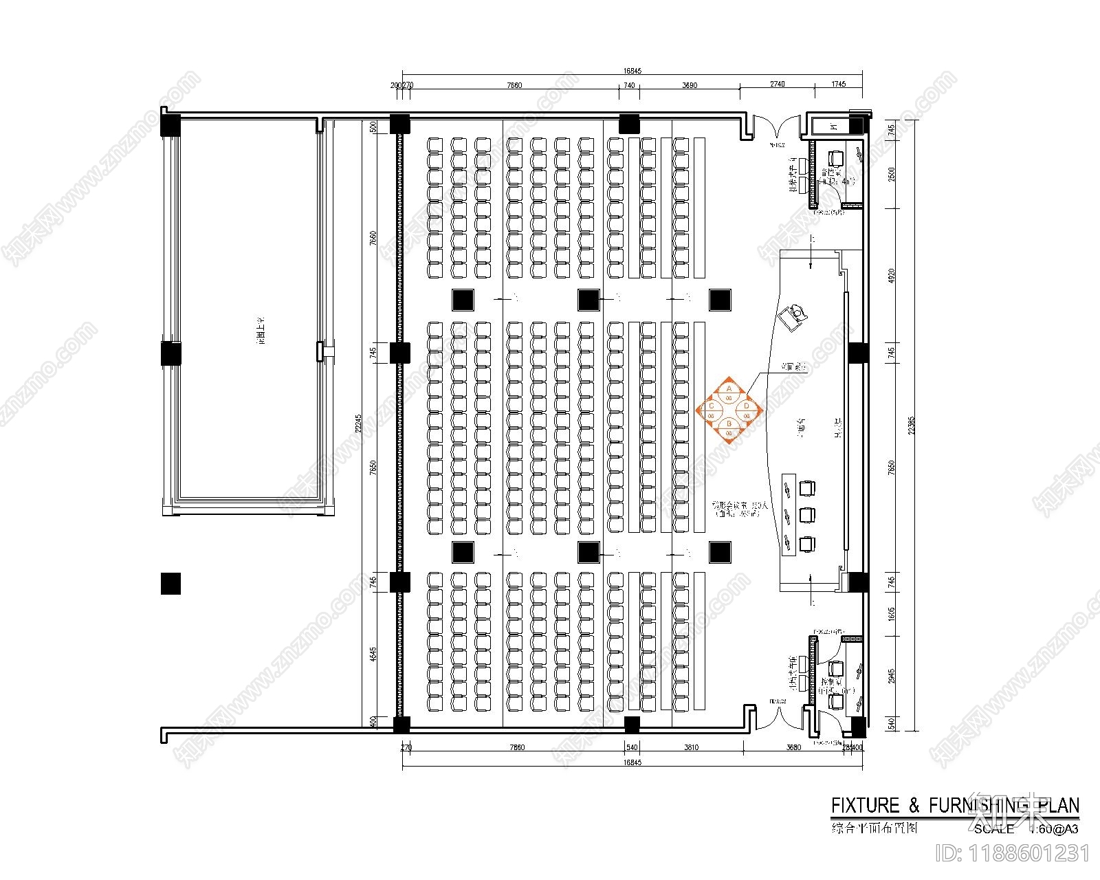 现代医院cad施工图下载【ID:1188601231】