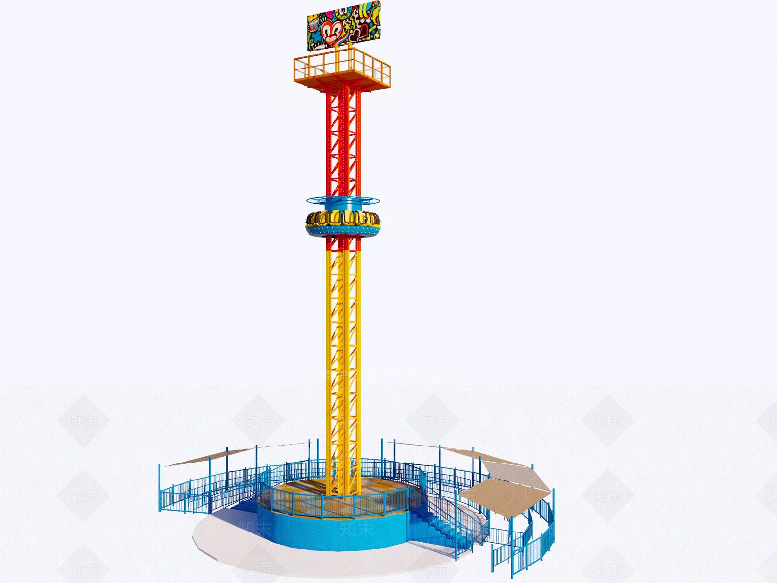 游乐设施SU模型下载【ID:1188603416】