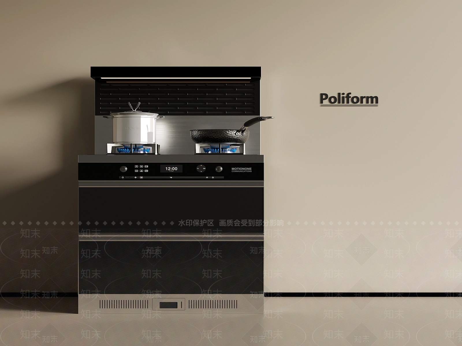 厨房用品组合SU模型下载【ID:1188609563】