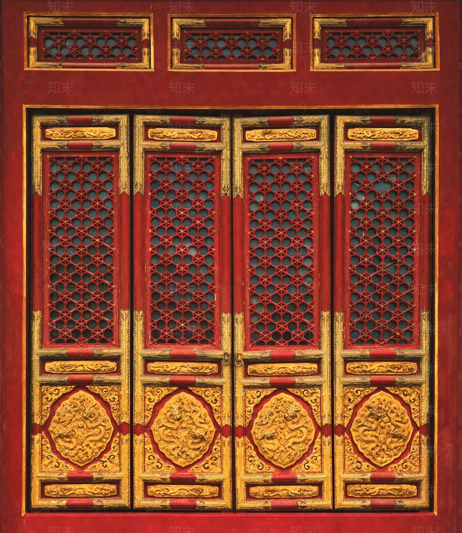 新中式中式建筑外立面贴图下载【ID:1188610823】