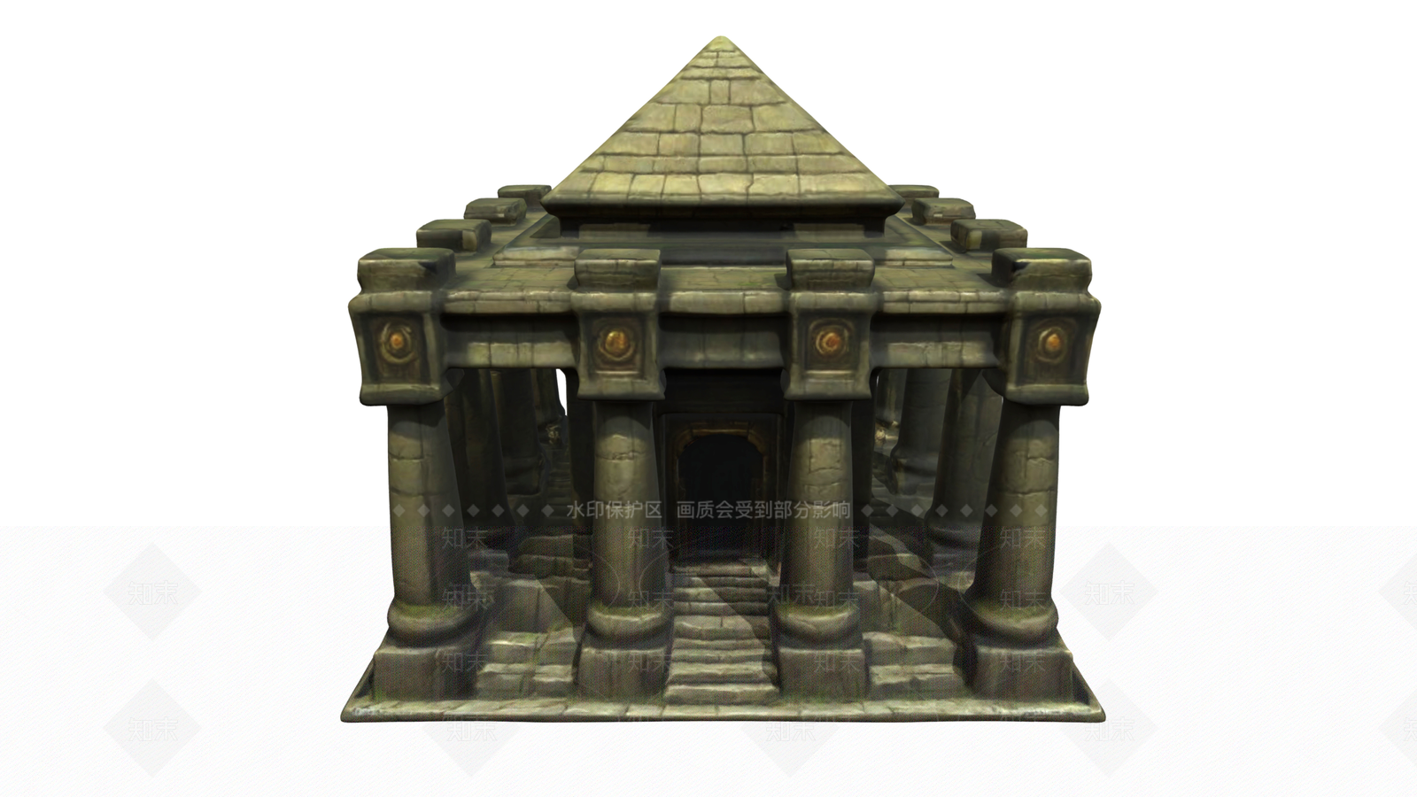现代欧式艺术风格建筑3D模型下载【ID:1188611379】