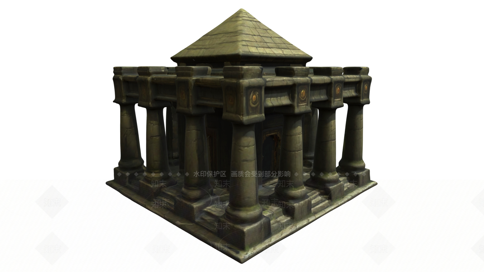 现代欧式艺术风格建筑3D模型下载【ID:1188611379】