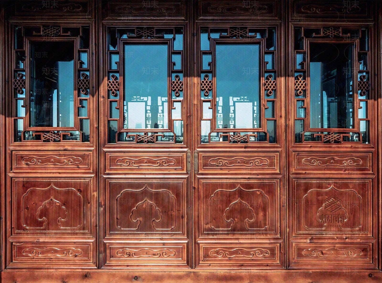 中式建筑外立面贴图下载【ID:1188622134】