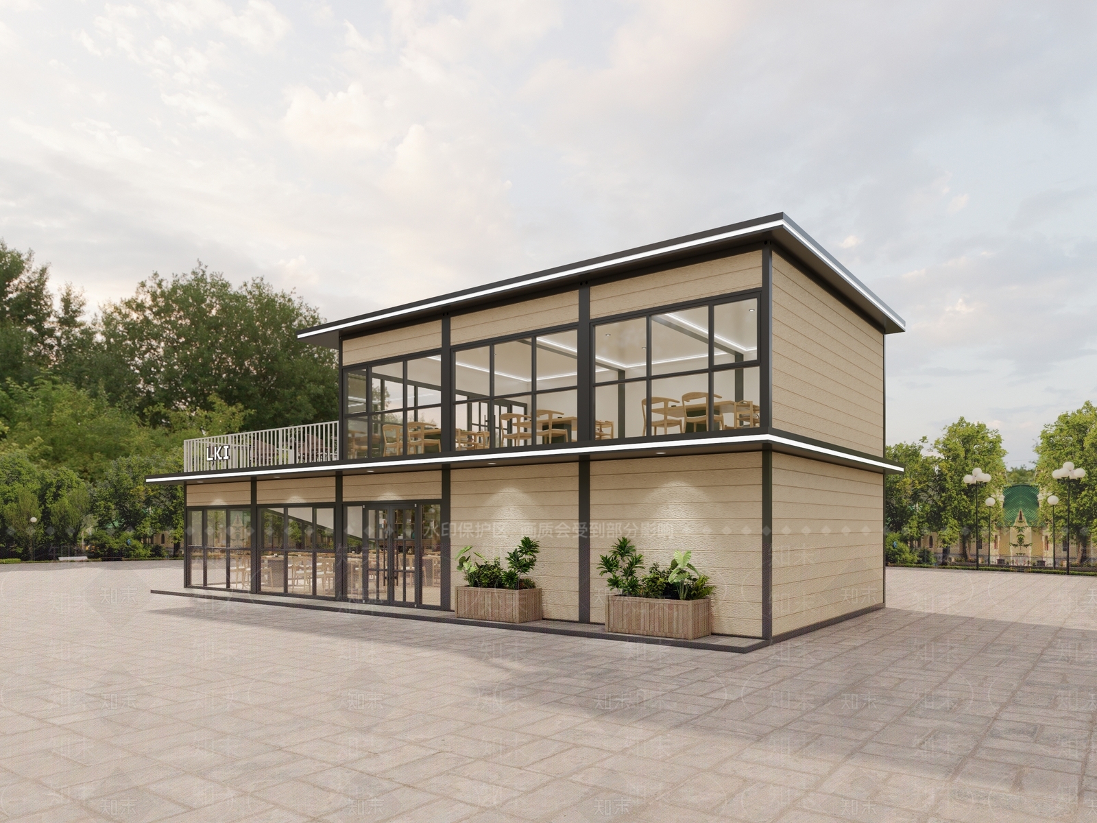现代风格建筑SU模型下载【ID:1188615189】