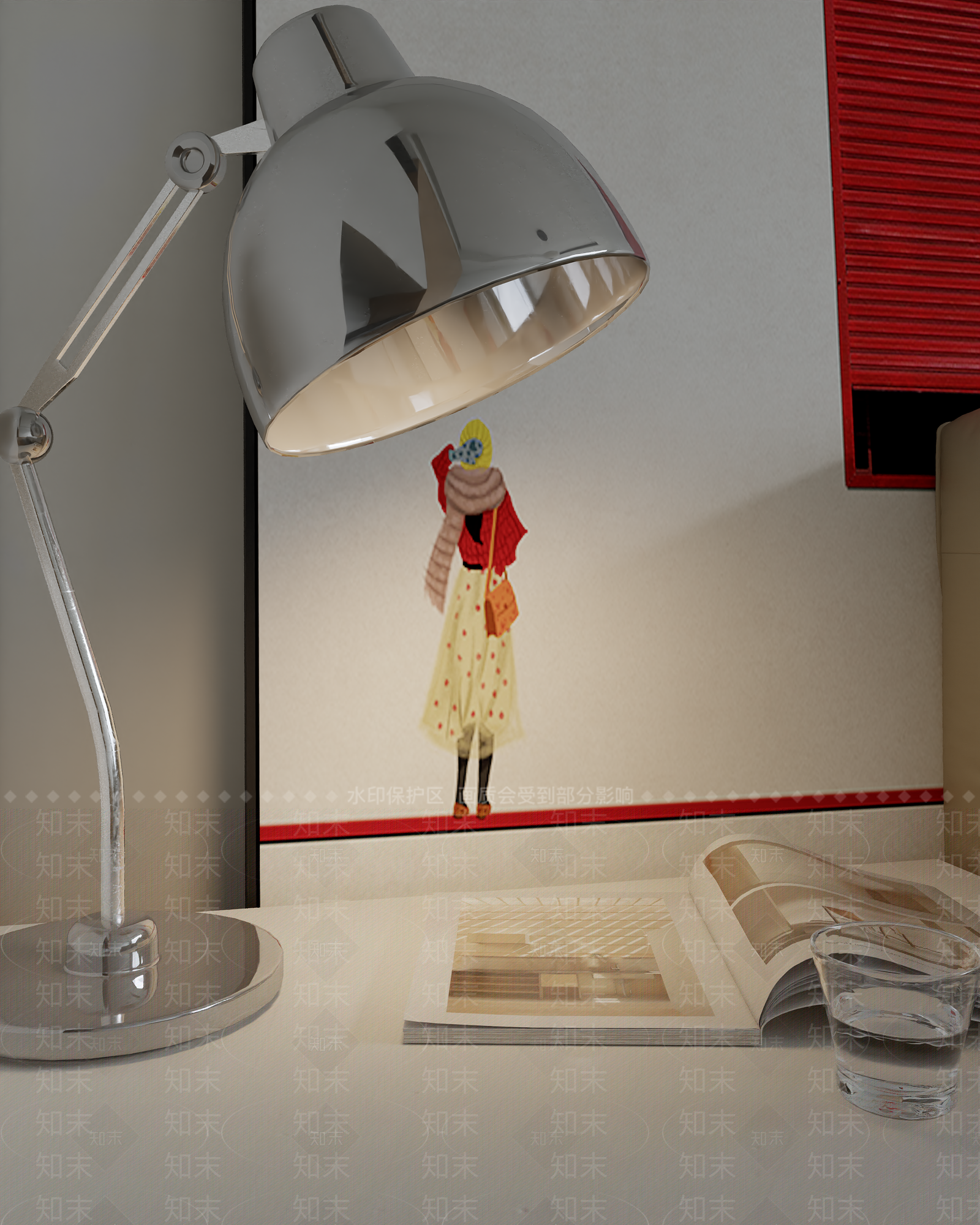 现代极简台灯3D模型下载【ID:1188614266】
