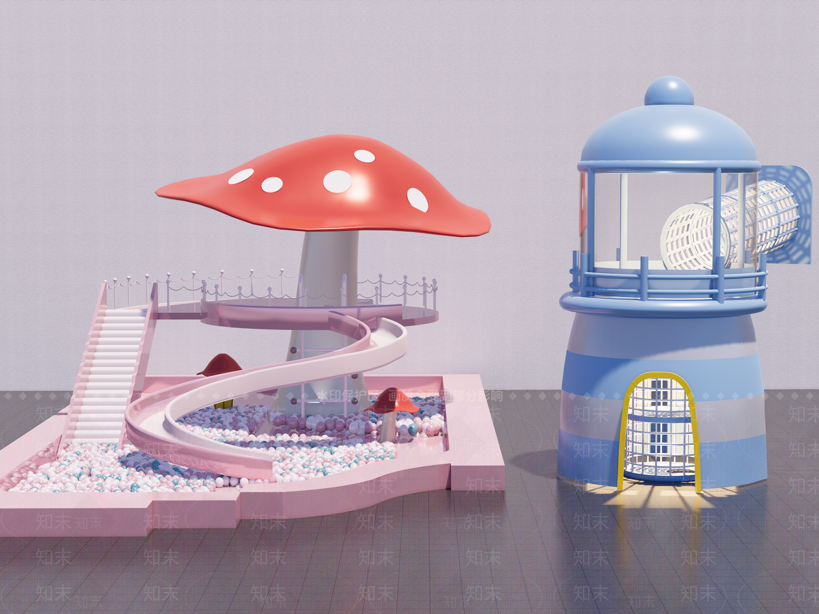 儿童器材组合SU模型下载【ID:1188617186】