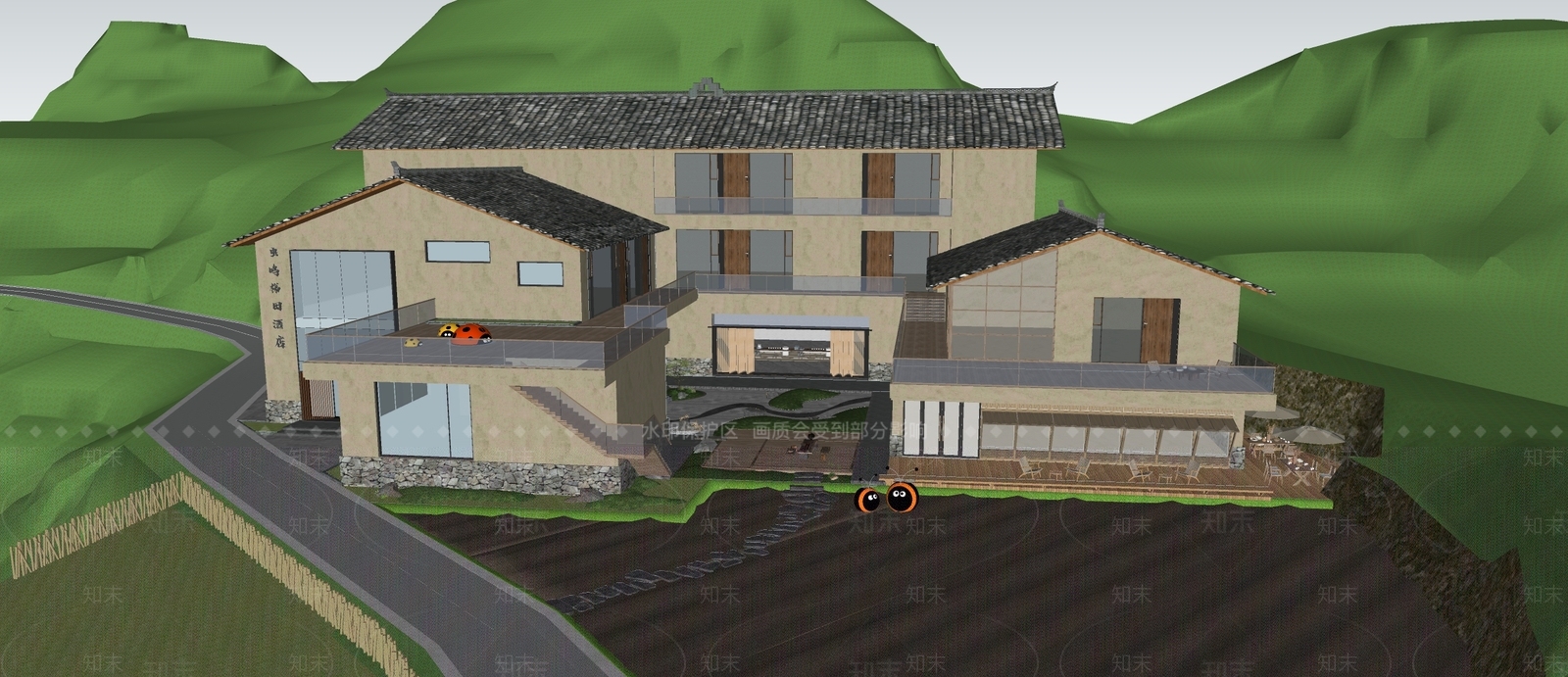 现代乡村民房SU模型下载【ID:1188618720】