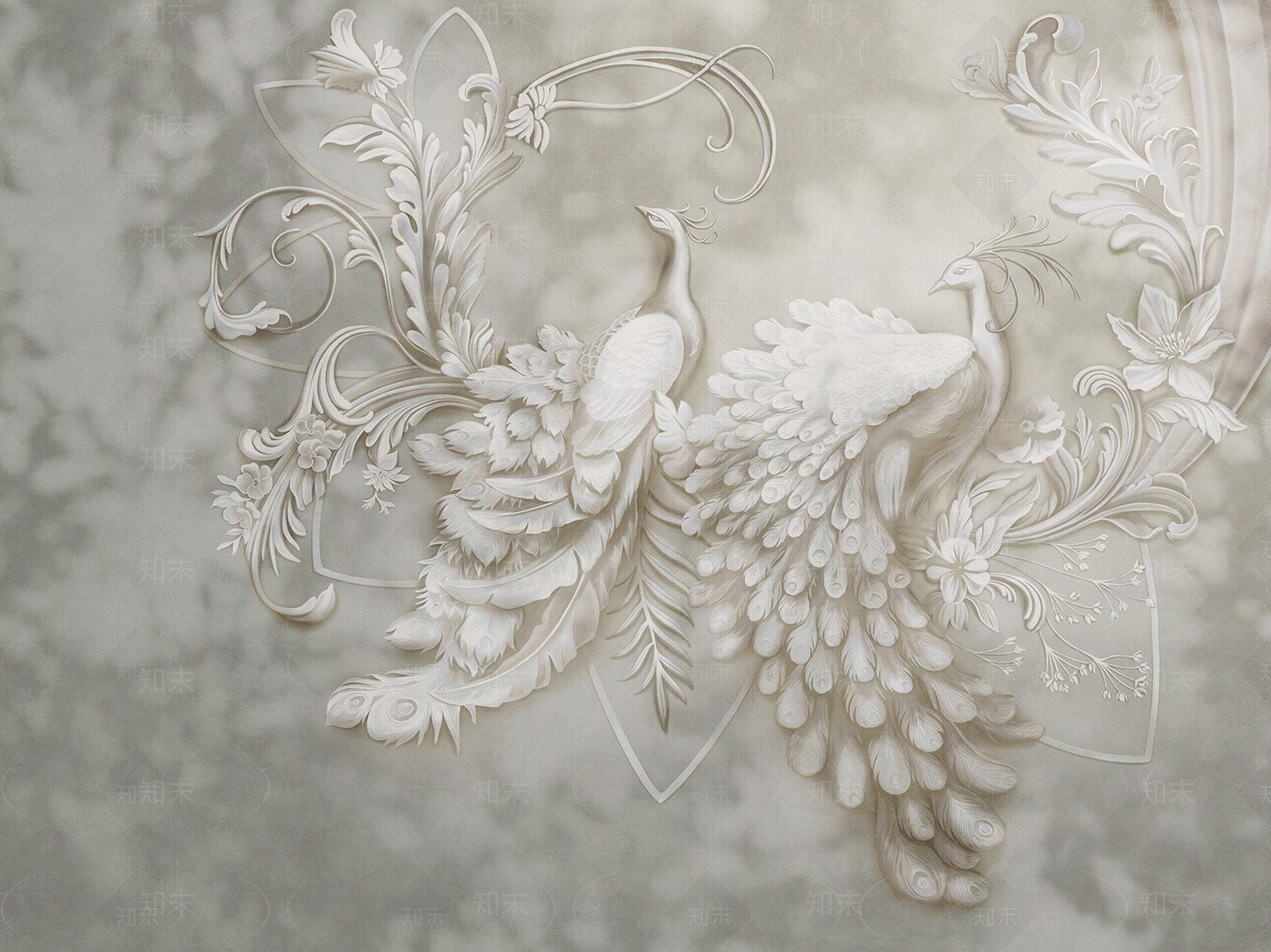 现代简约植物壁纸贴图下载【ID:1188621212】