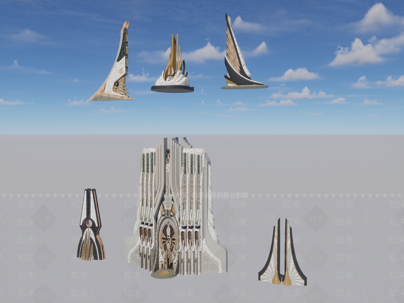 欧式风格建筑SU模型下载【ID:1188622534】