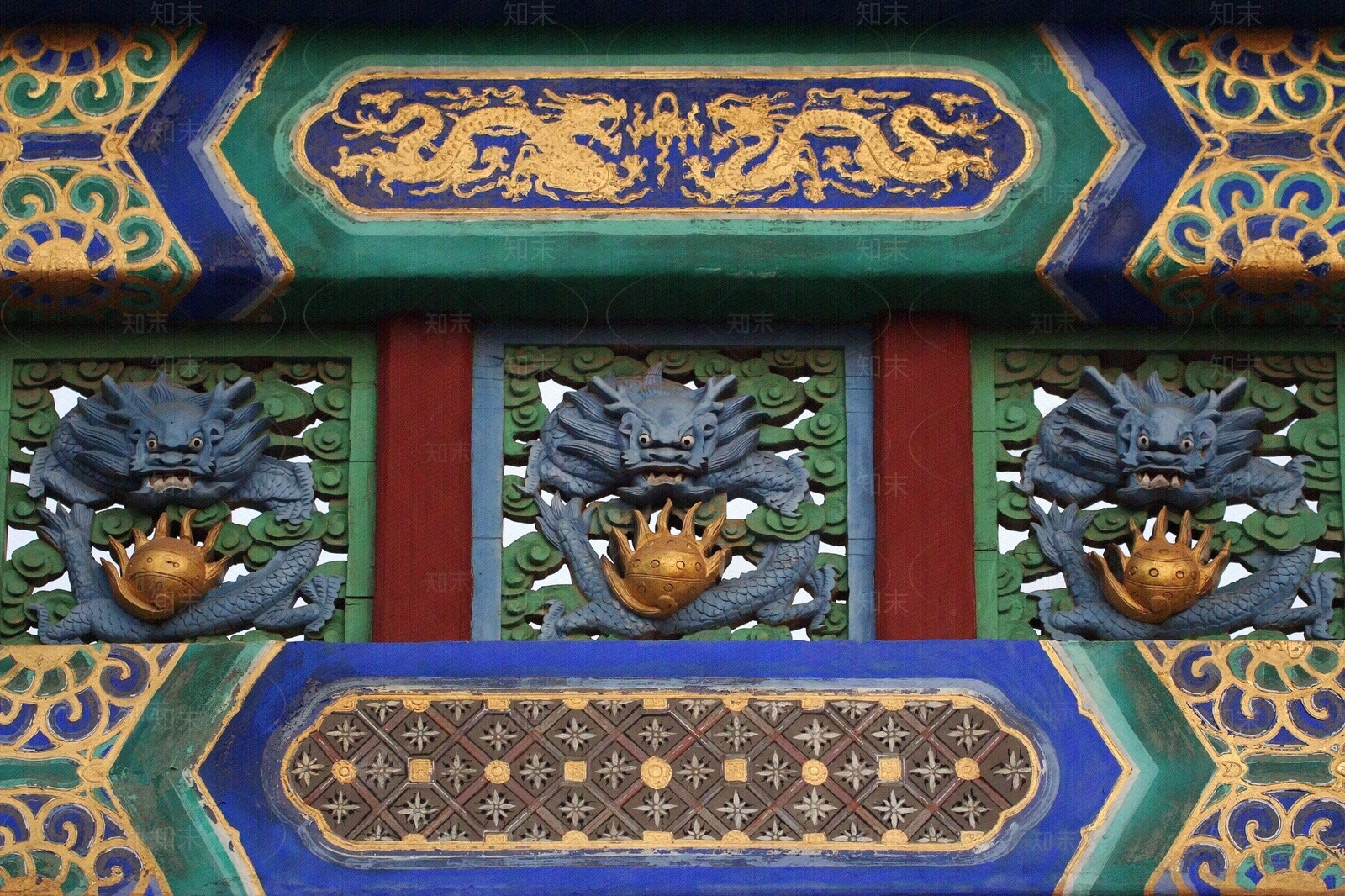 中式建筑外立面贴图下载【ID:1188623399】