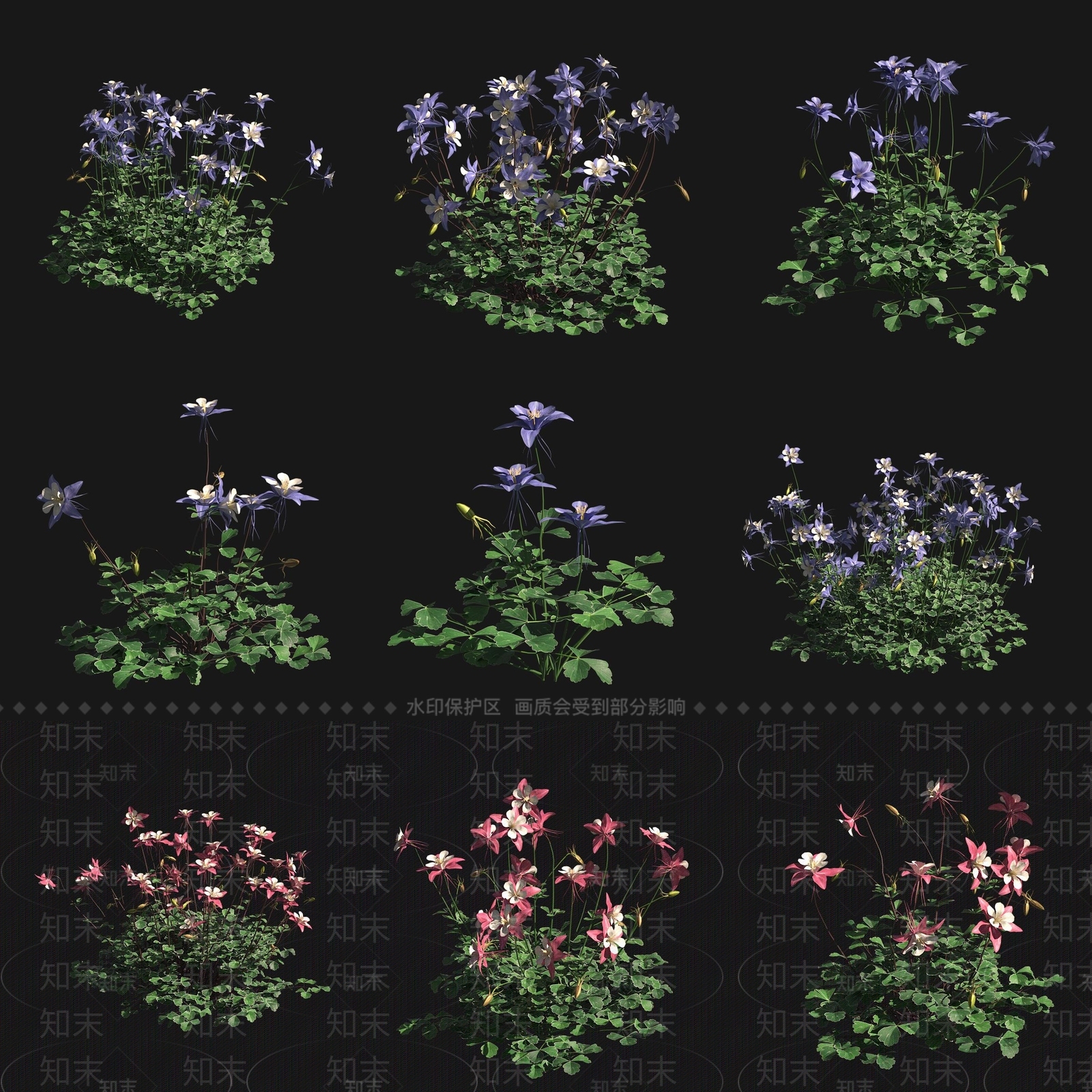 花草组合3D模型下载【ID:1188629022】