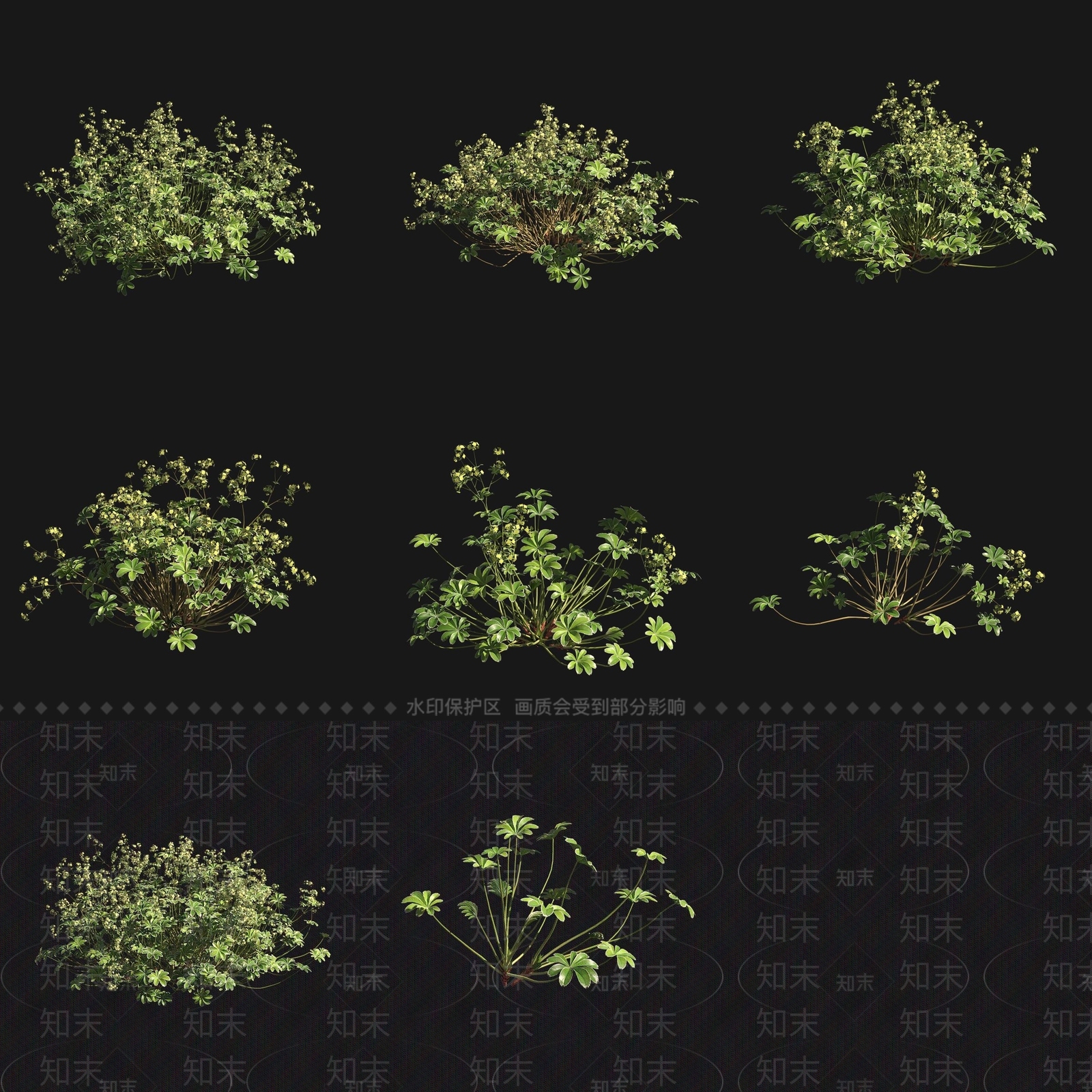花草组合3D模型下载【ID:1188629786】