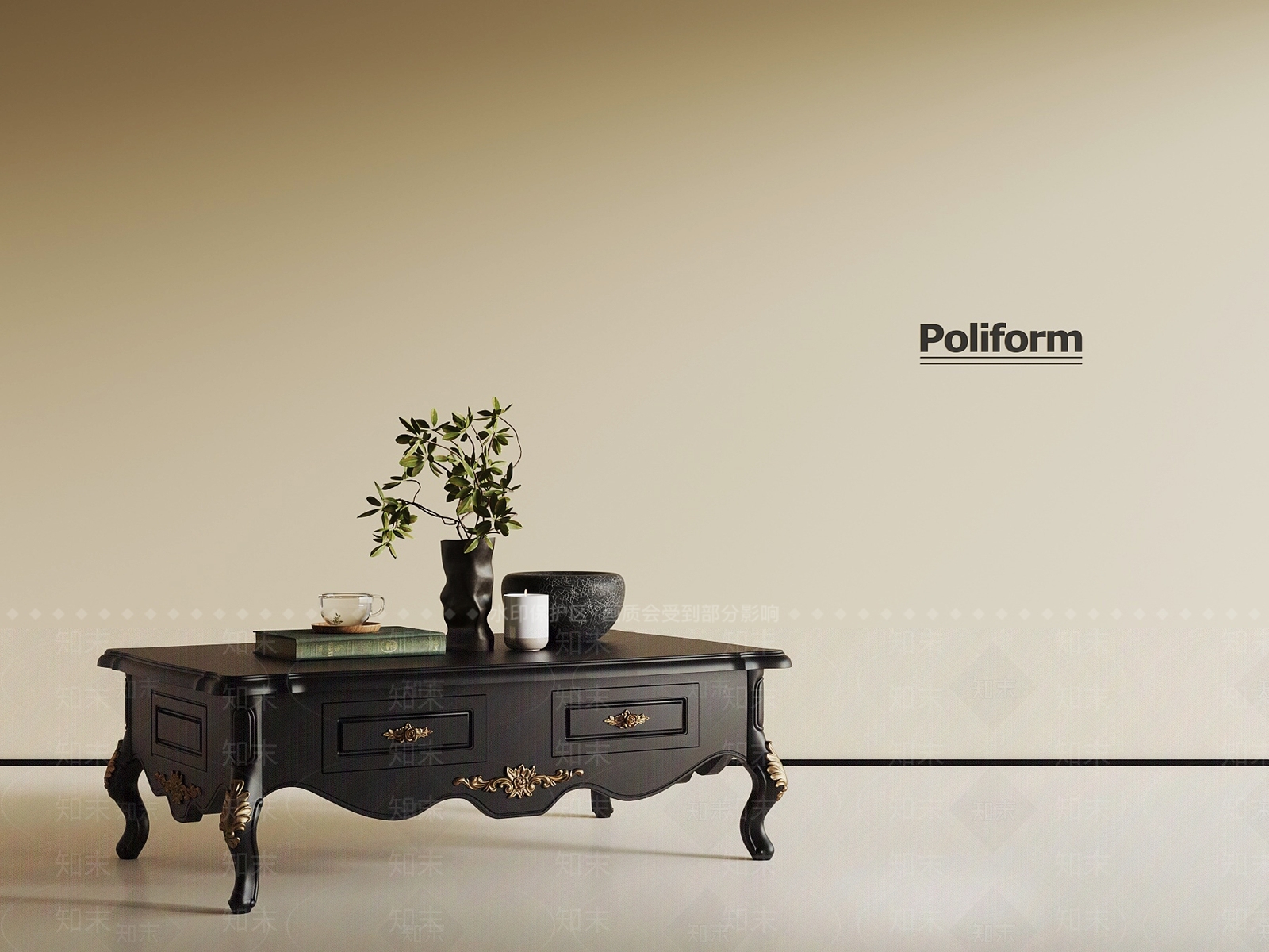 法式茶几3D模型下载【ID:1188630733】