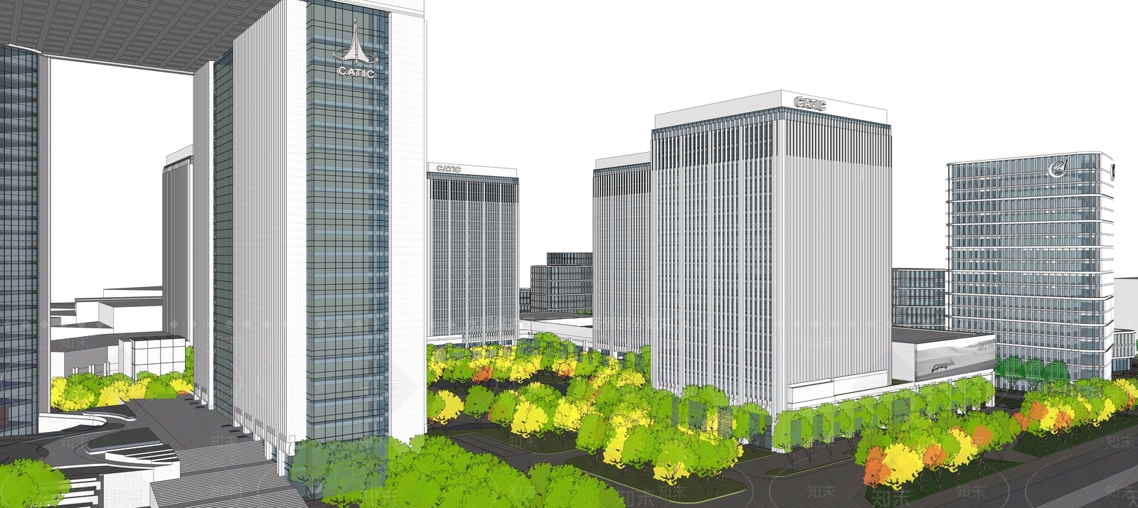 现代其他商业建筑SU模型下载【ID:1188630918】