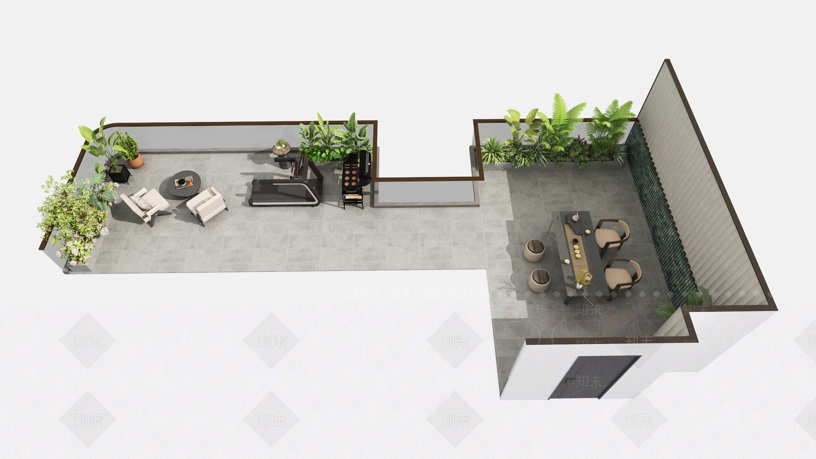 现代住宅景观3D模型下载【ID:1188632770】