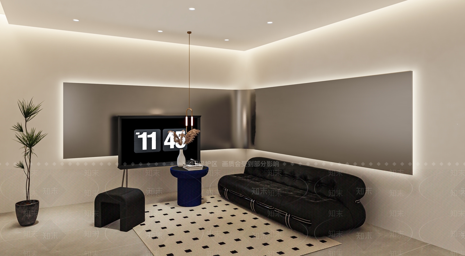 现代三人沙发3D模型下载【ID:1188637159】