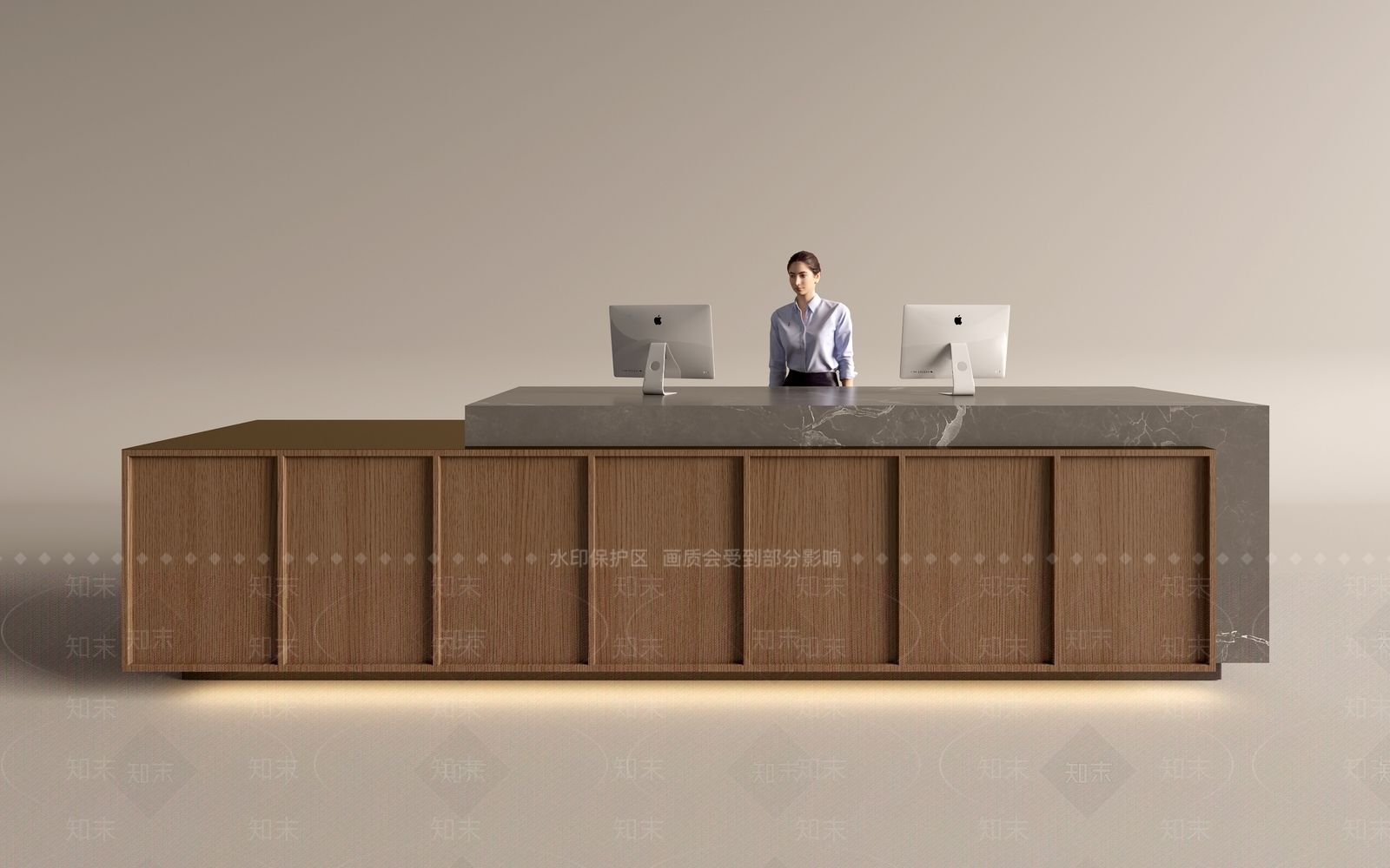 现代前台3D模型下载【ID:1188638990】