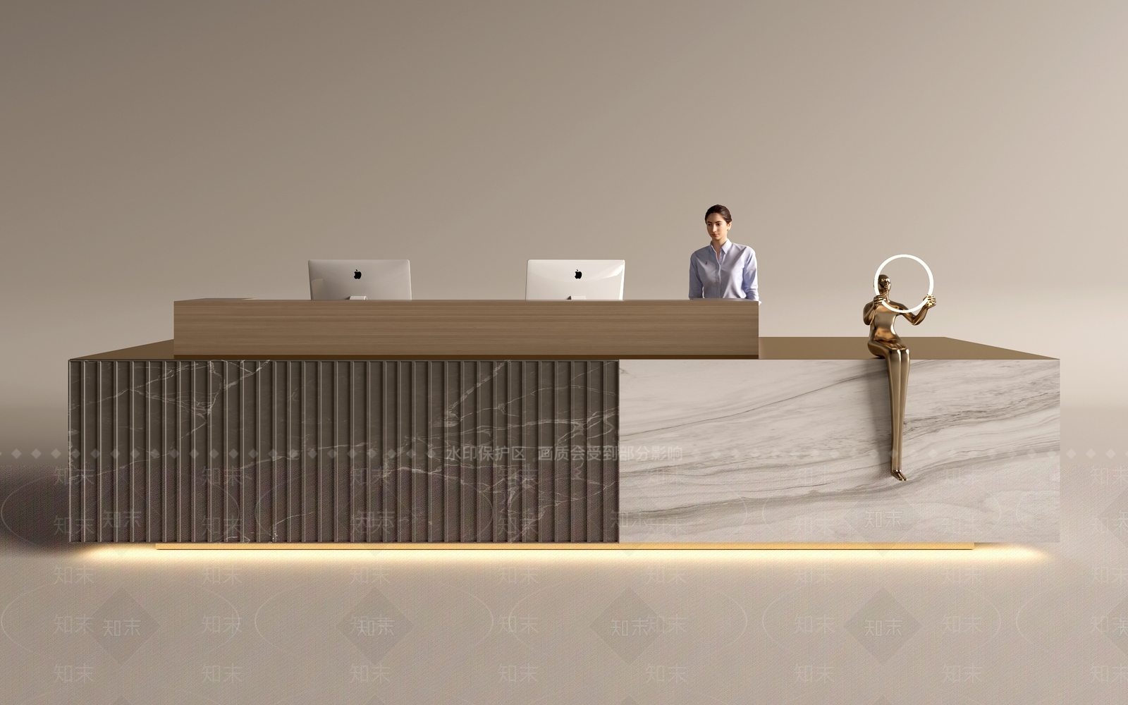 现代前台3D模型下载【ID:1188639479】