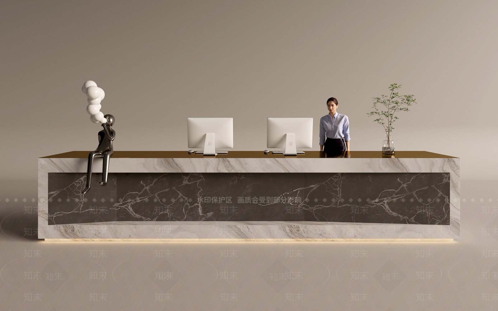 现代前台3D模型下载【ID:1188640314】