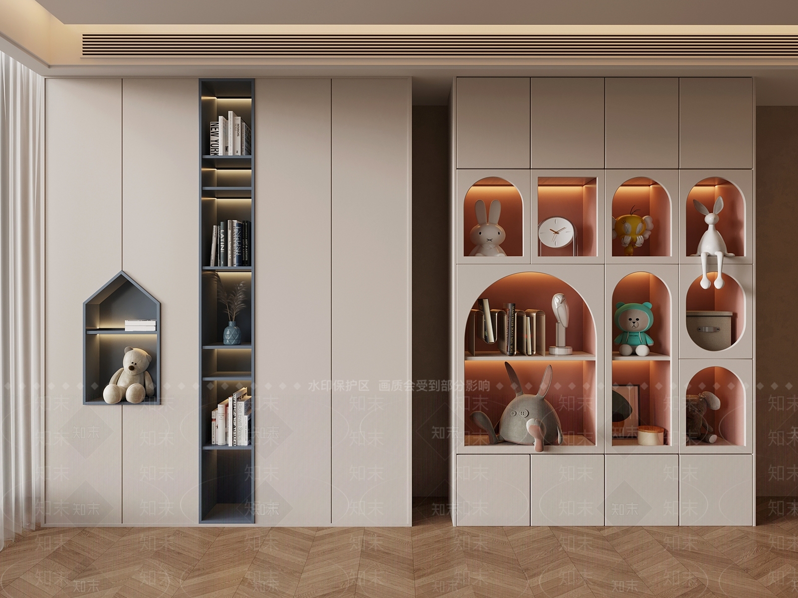 现代轻奢衣柜3D模型下载【ID:1188640855】