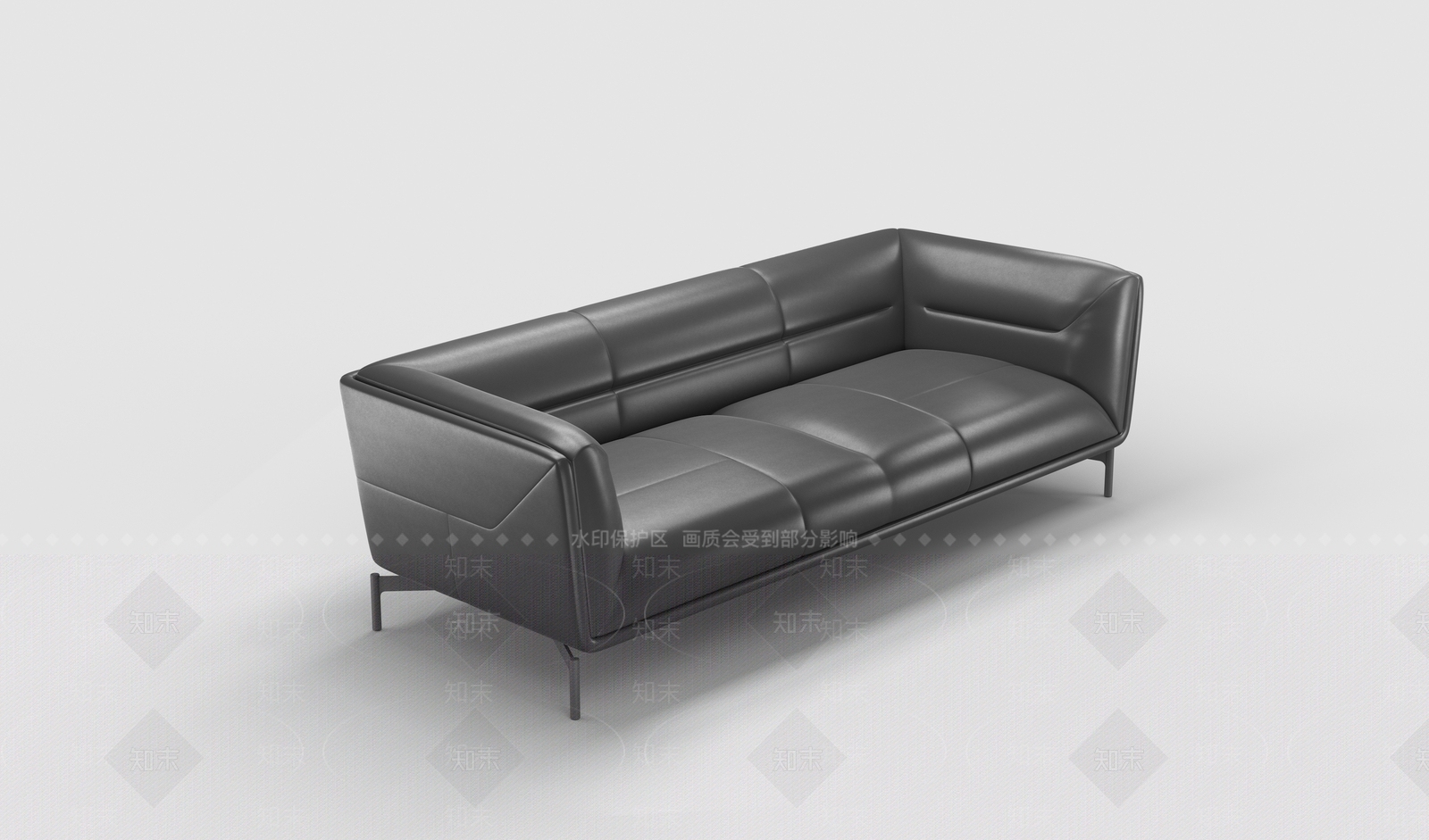 现代意式三人沙发3D模型下载【ID:1188651411】