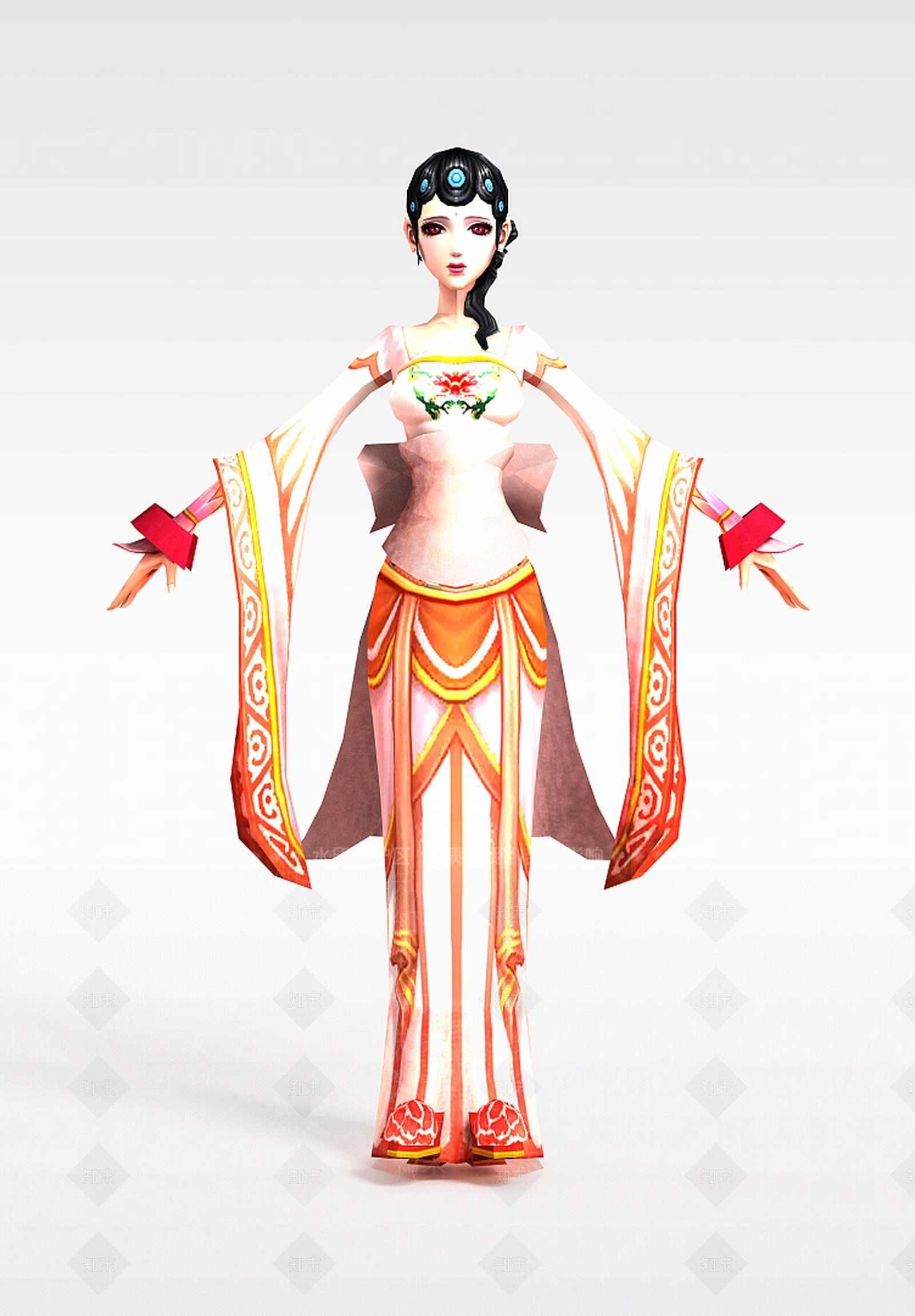 现代创世西游动漫游戏人物美女3D模型下载【ID:1188651495】