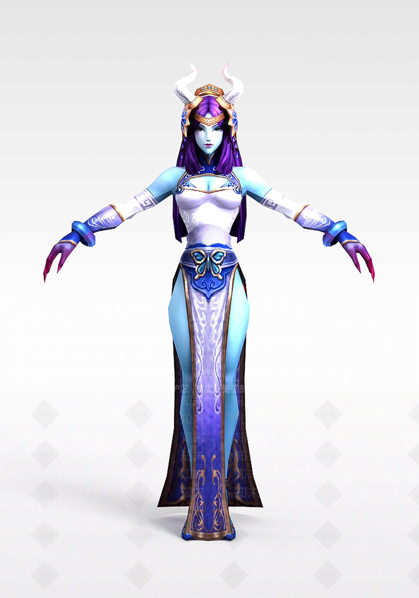 现代创世西游动漫游戏人物女人3D模型下载【ID:1188651952】