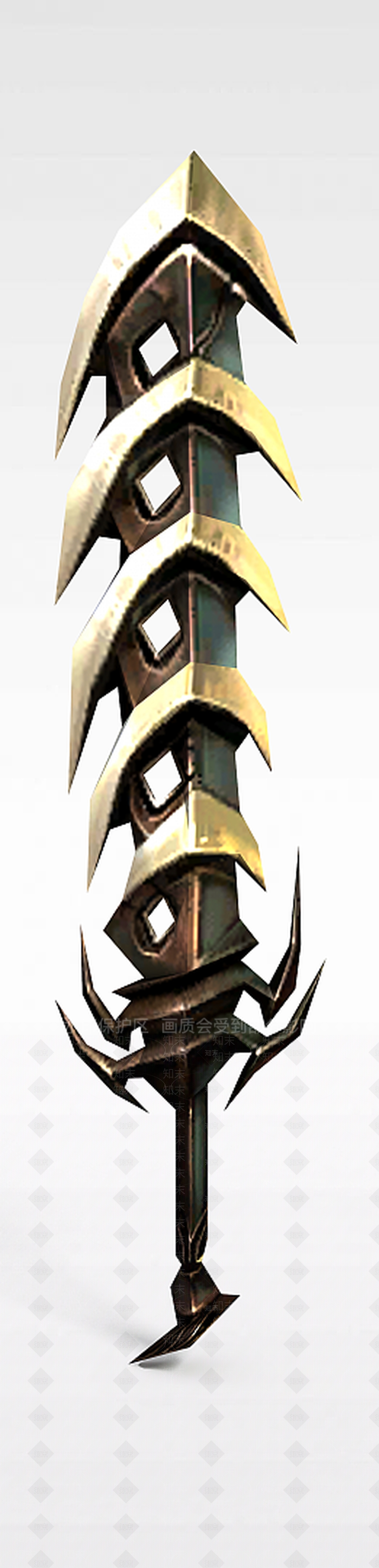 现代创世西游游戏道具装备剑3D模型下载【ID:1188651948】