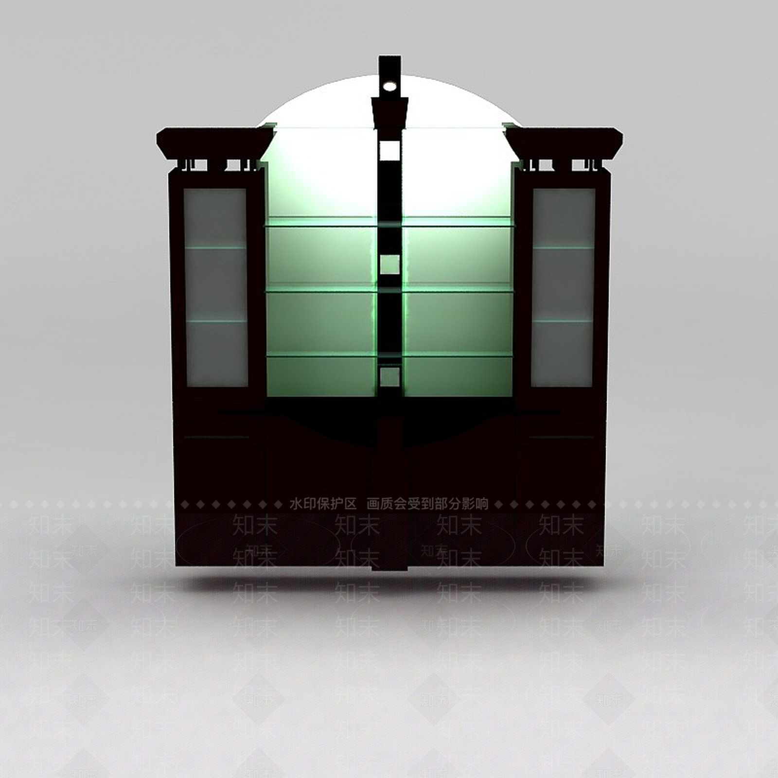 现代红色酒柜3D模型下载【ID:1188652565】