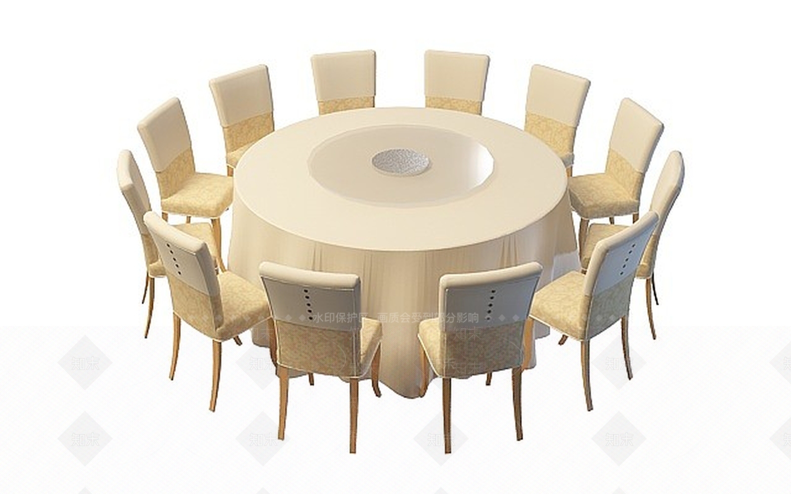 现代宴会厅桌椅组合3D模型下载【ID:1188653029】