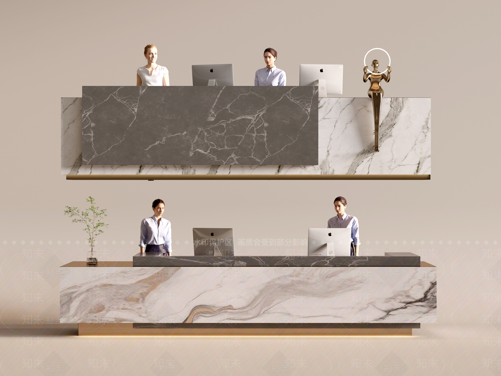 现代前台3D模型下载【ID:1188653444】