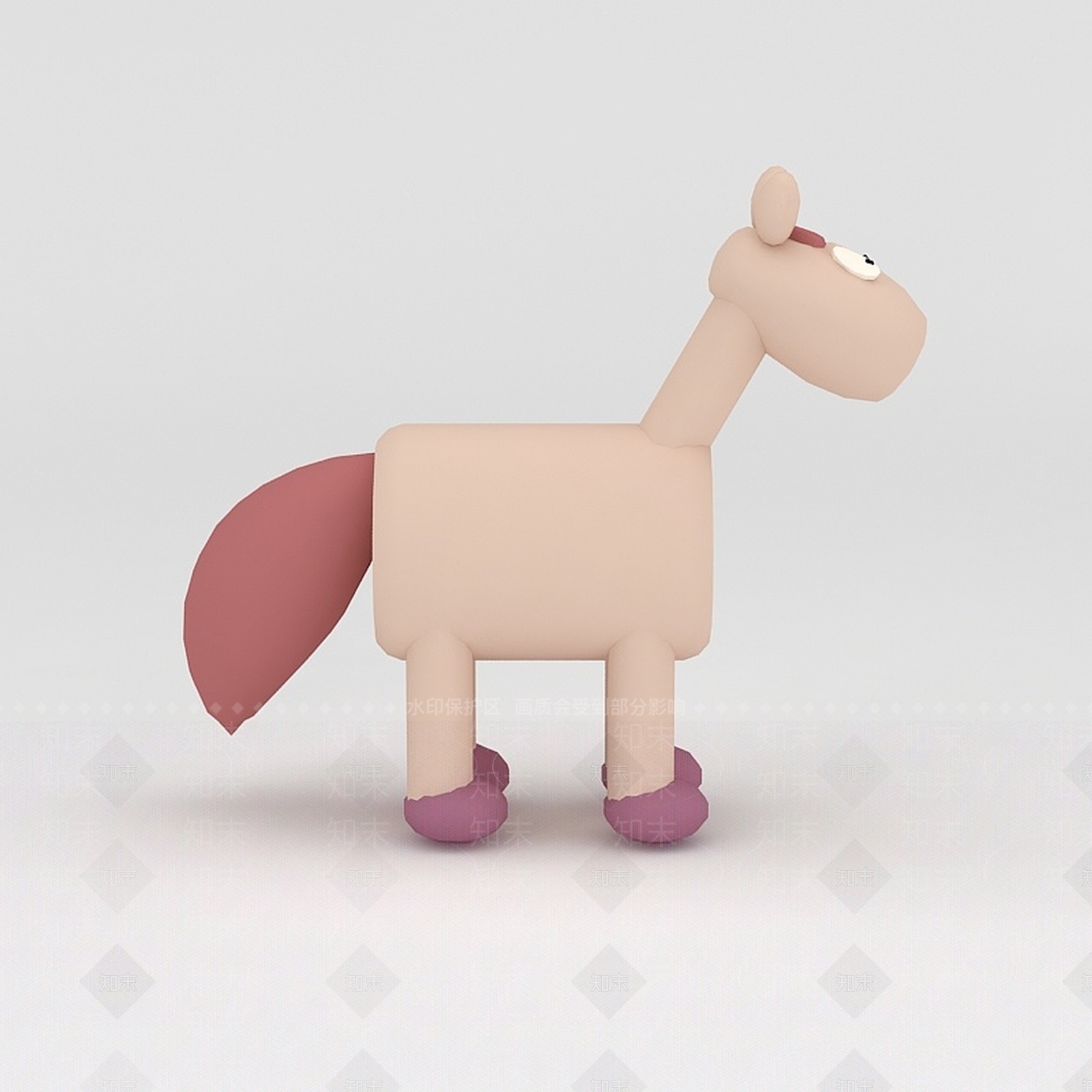 现代玩偶儿童玩具马3D模型下载【ID:1188653496】