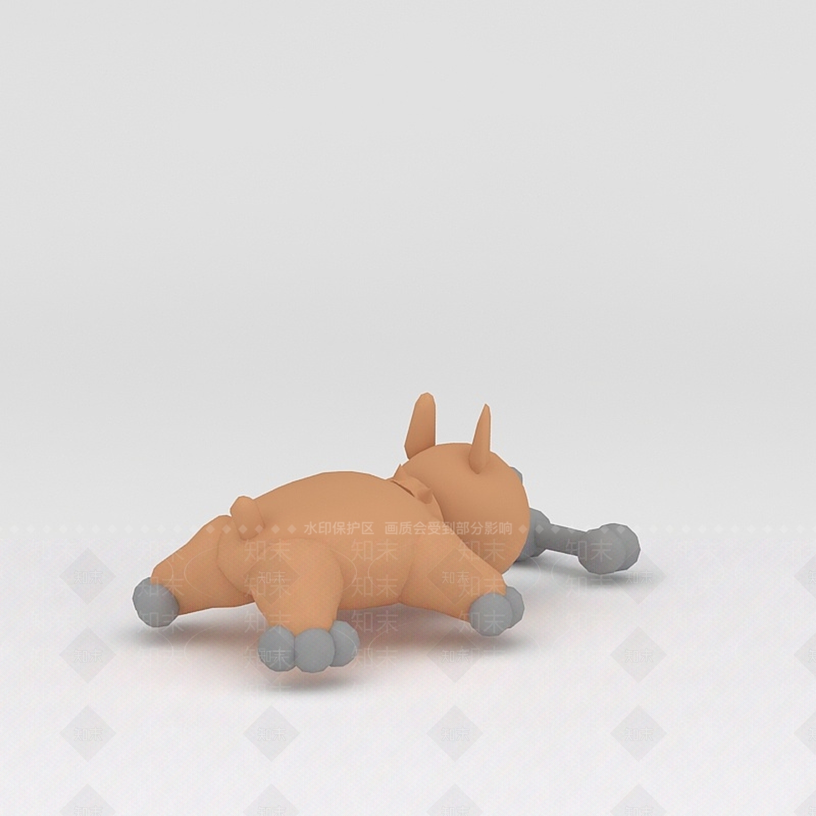 现代玩偶儿童玩具河马3D模型下载【ID:1188653584】