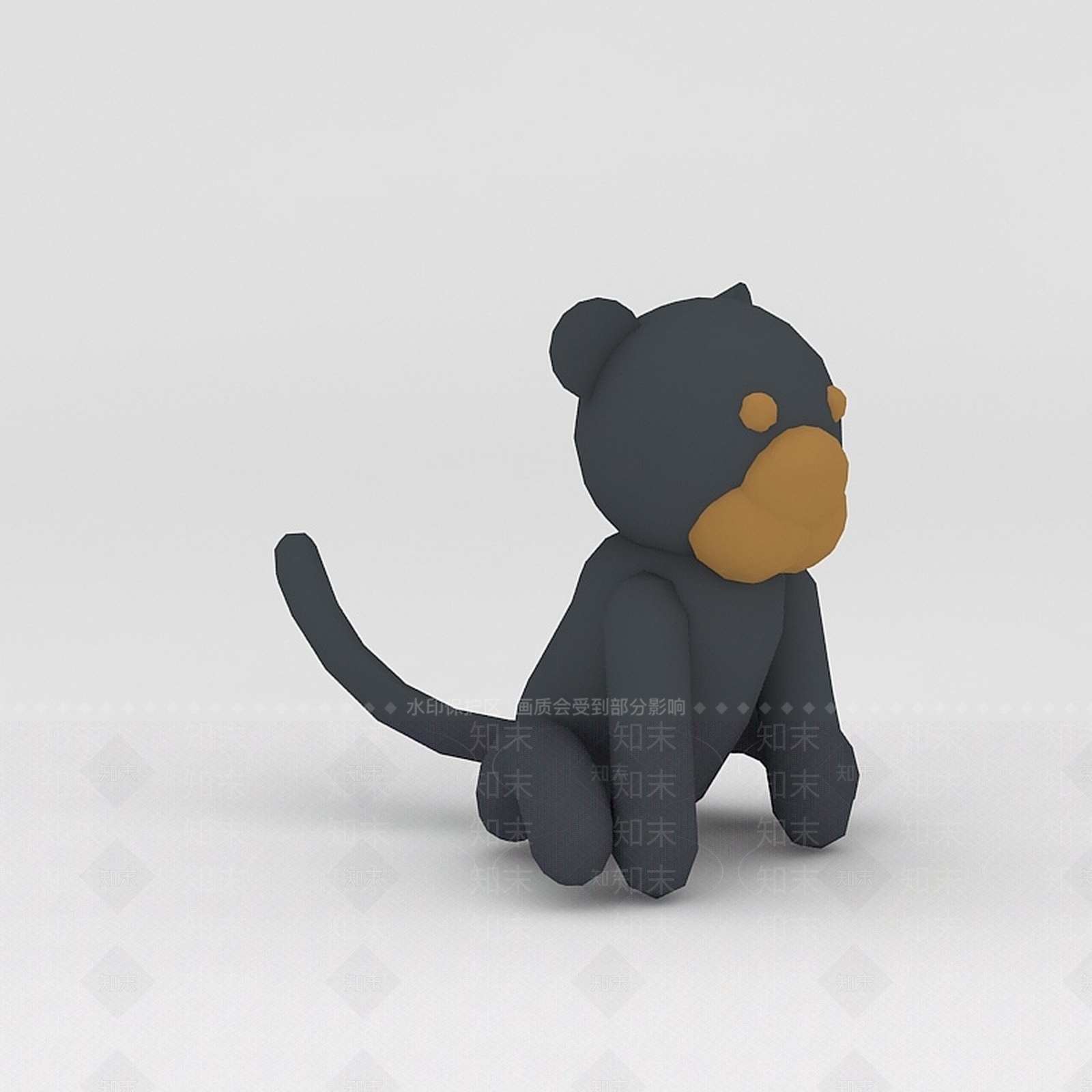 现代玩偶儿童玩具灰色小熊3D模型下载【ID:1188653762】