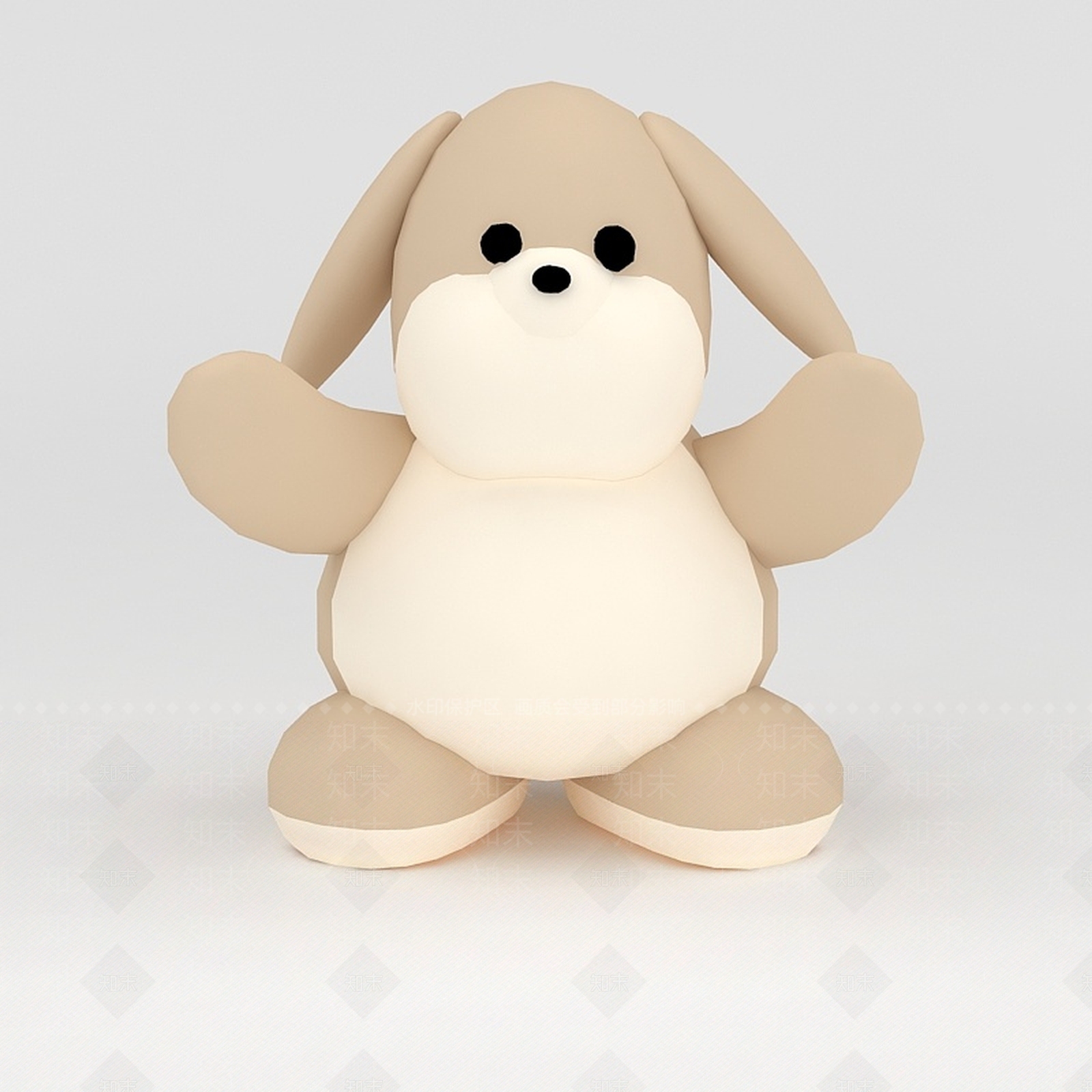 现代玩偶儿童玩具小狗3D模型下载【ID:1188653843】