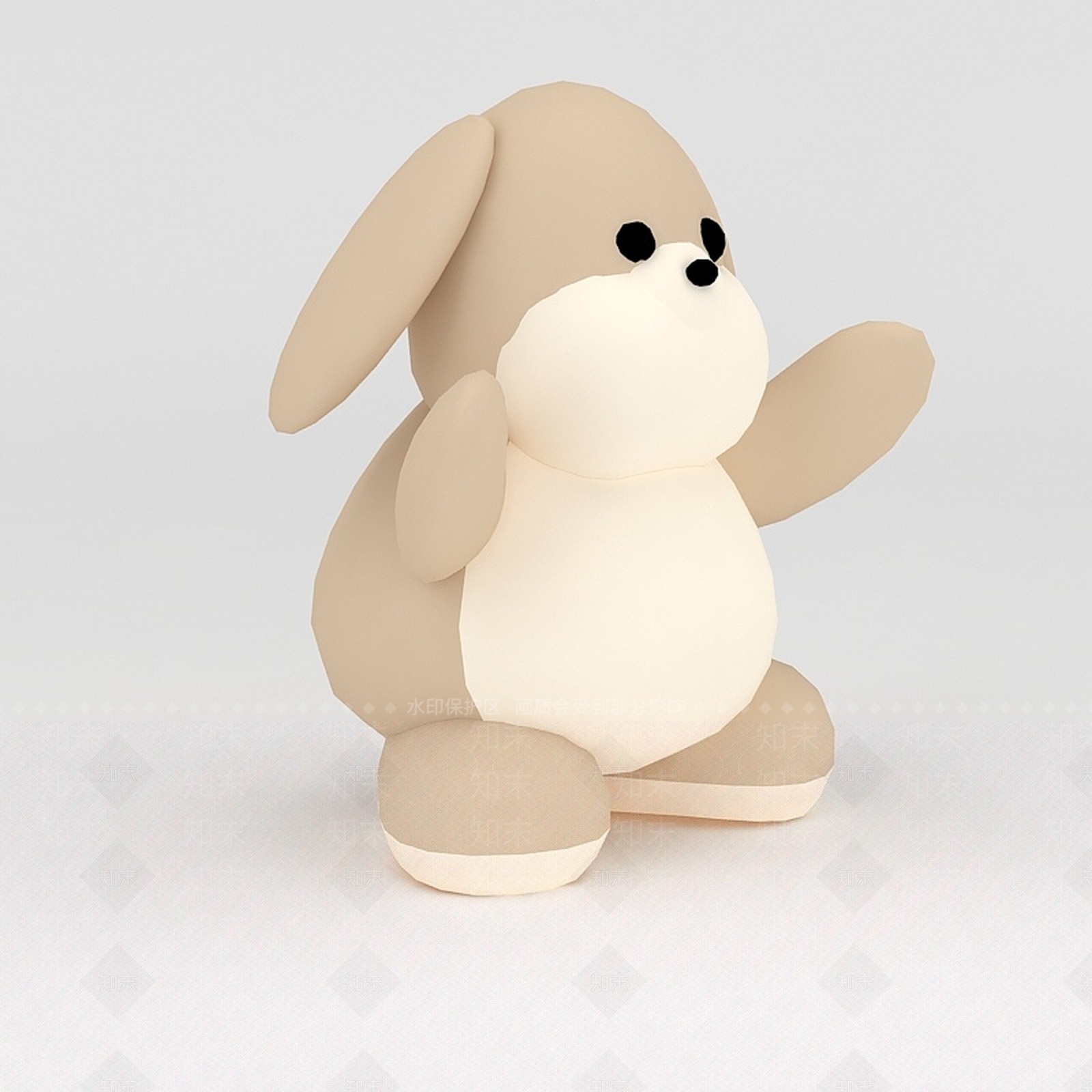 现代玩偶儿童玩具小狗3D模型下载【ID:1188653843】