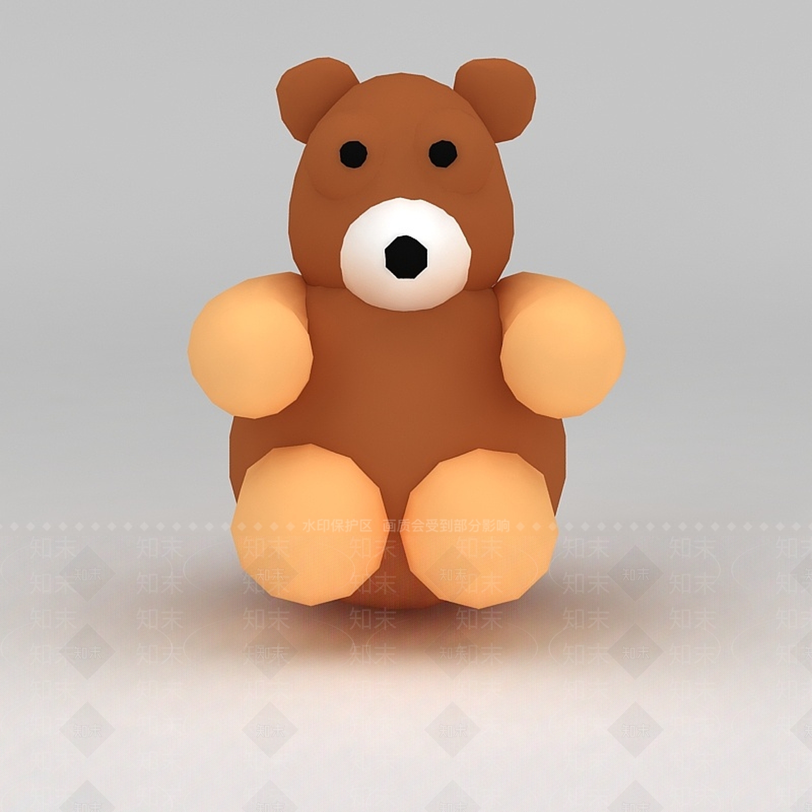 现代儿童玩具玩偶小熊3D模型下载【ID:1188654199】