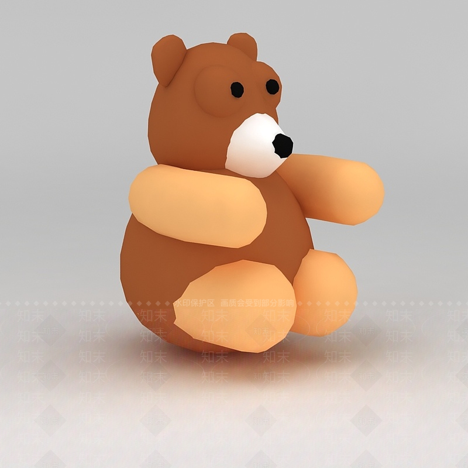 现代儿童玩具玩偶小熊3D模型下载【ID:1188654199】