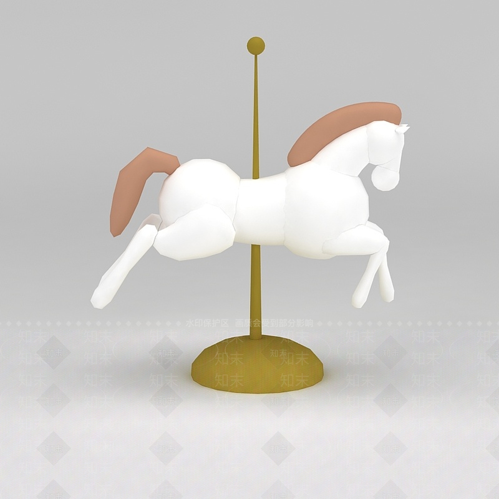 现代儿童玩具设备旋转木马3D模型下载【ID:1188654434】