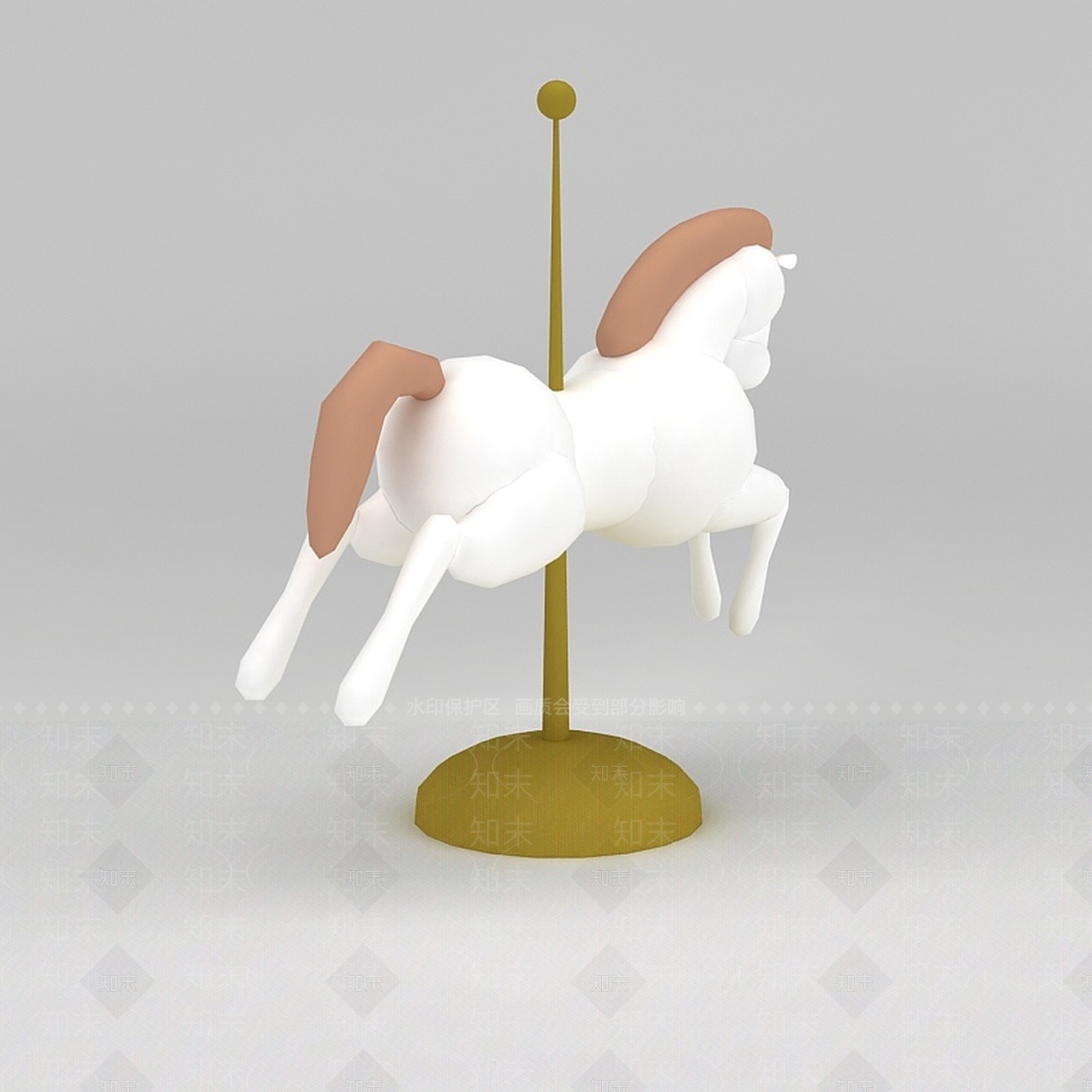 现代儿童器材3D模型渲染效果图