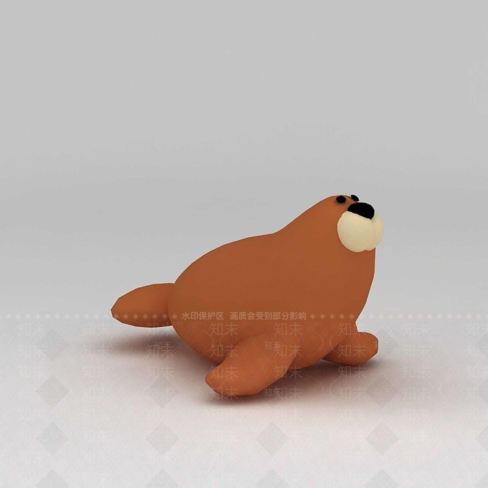 现代儿童玩具玩偶海豹3D模型下载【ID:1188654515】