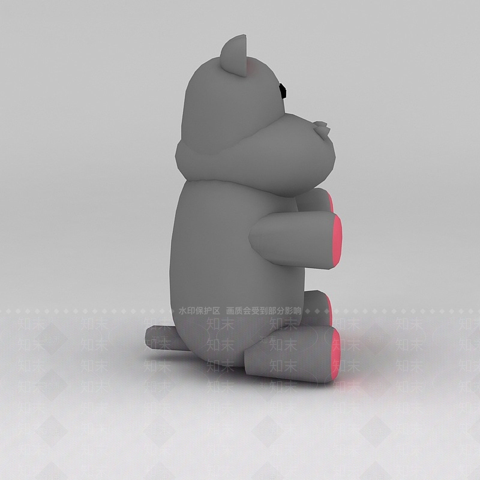 现代儿童玩具玩偶河马3D模型下载【ID:1188654690】