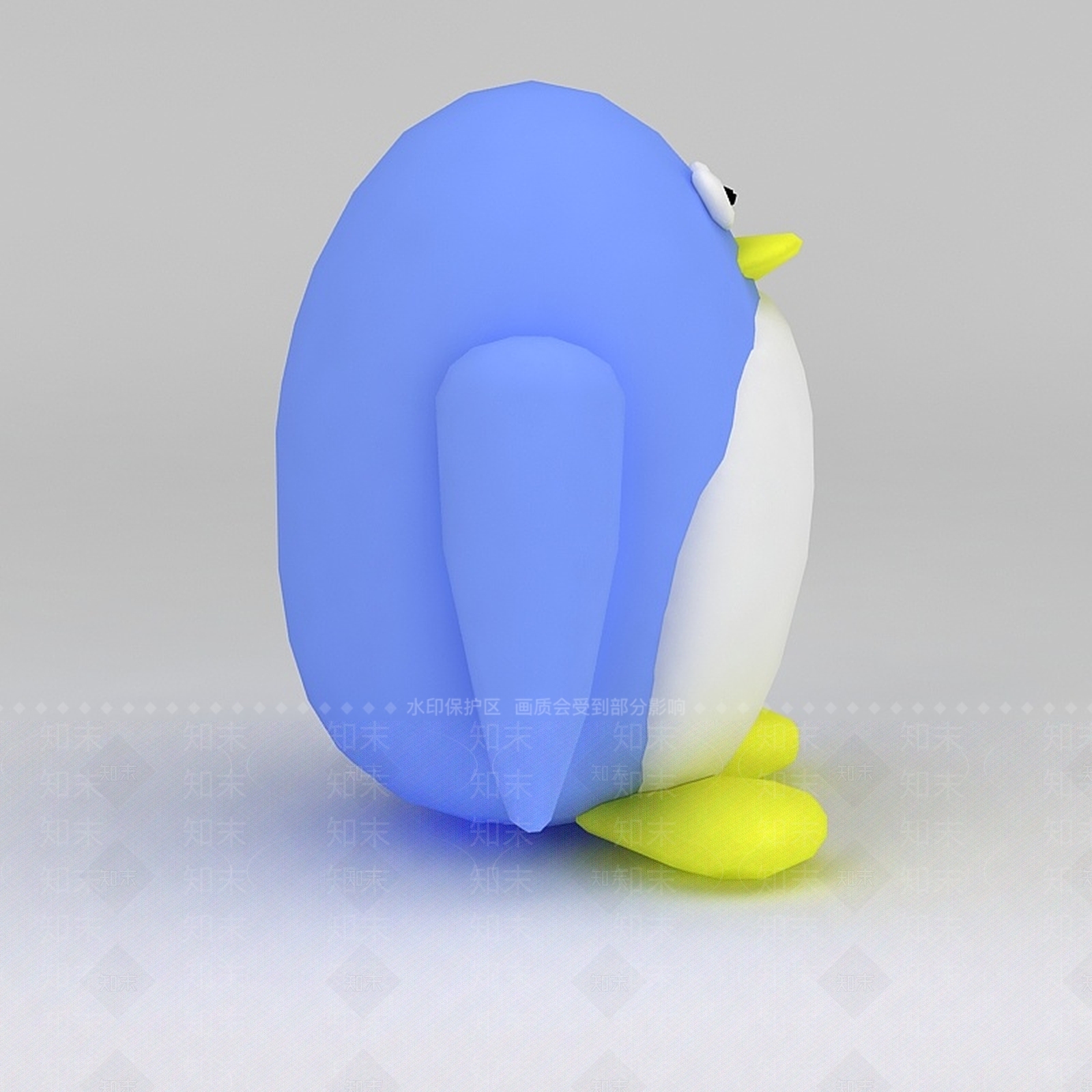 现代儿童玩具玩偶企鹅3D模型下载【ID:1188654665】