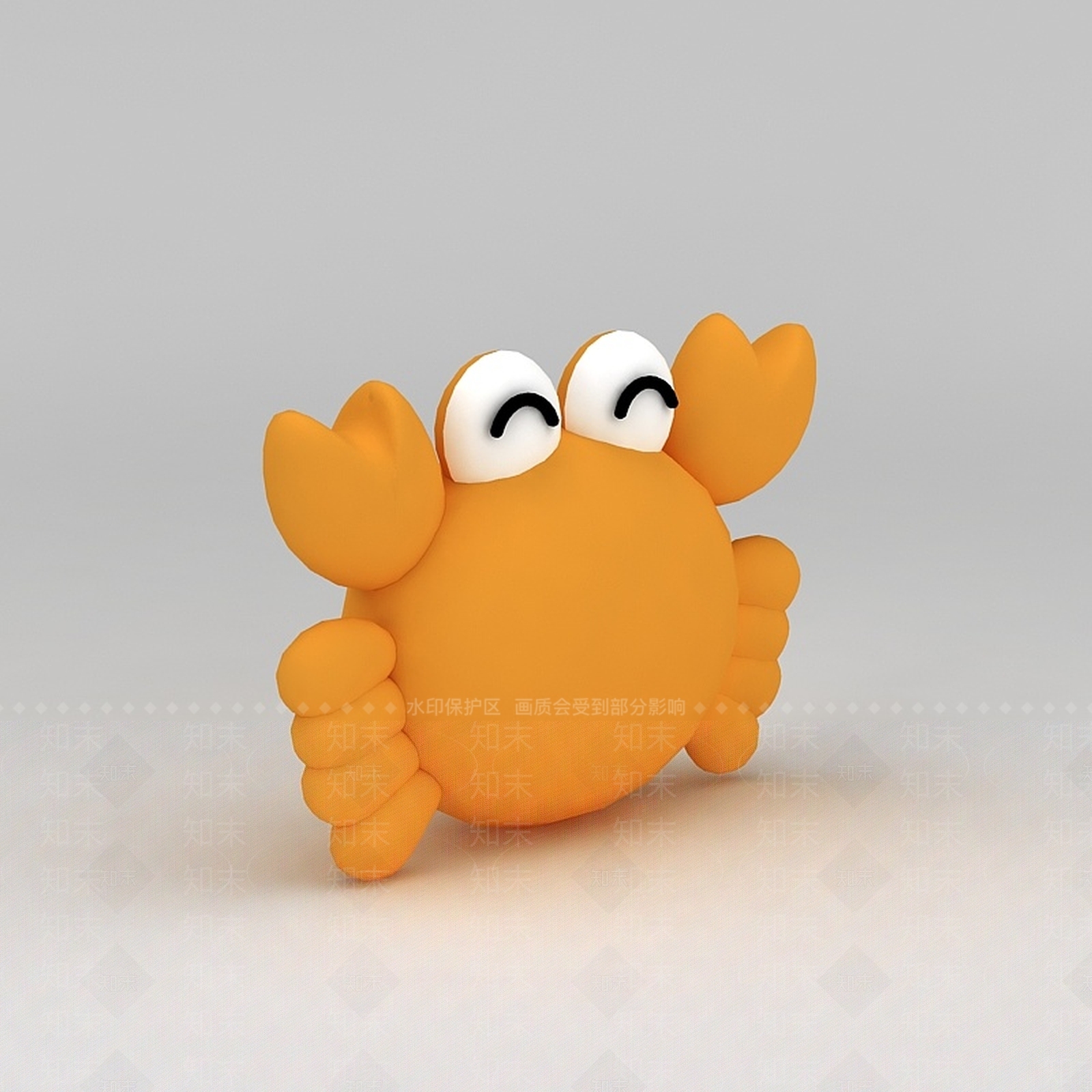 现代儿童玩具小螃蟹玩偶3D模型下载【ID:1188654800】