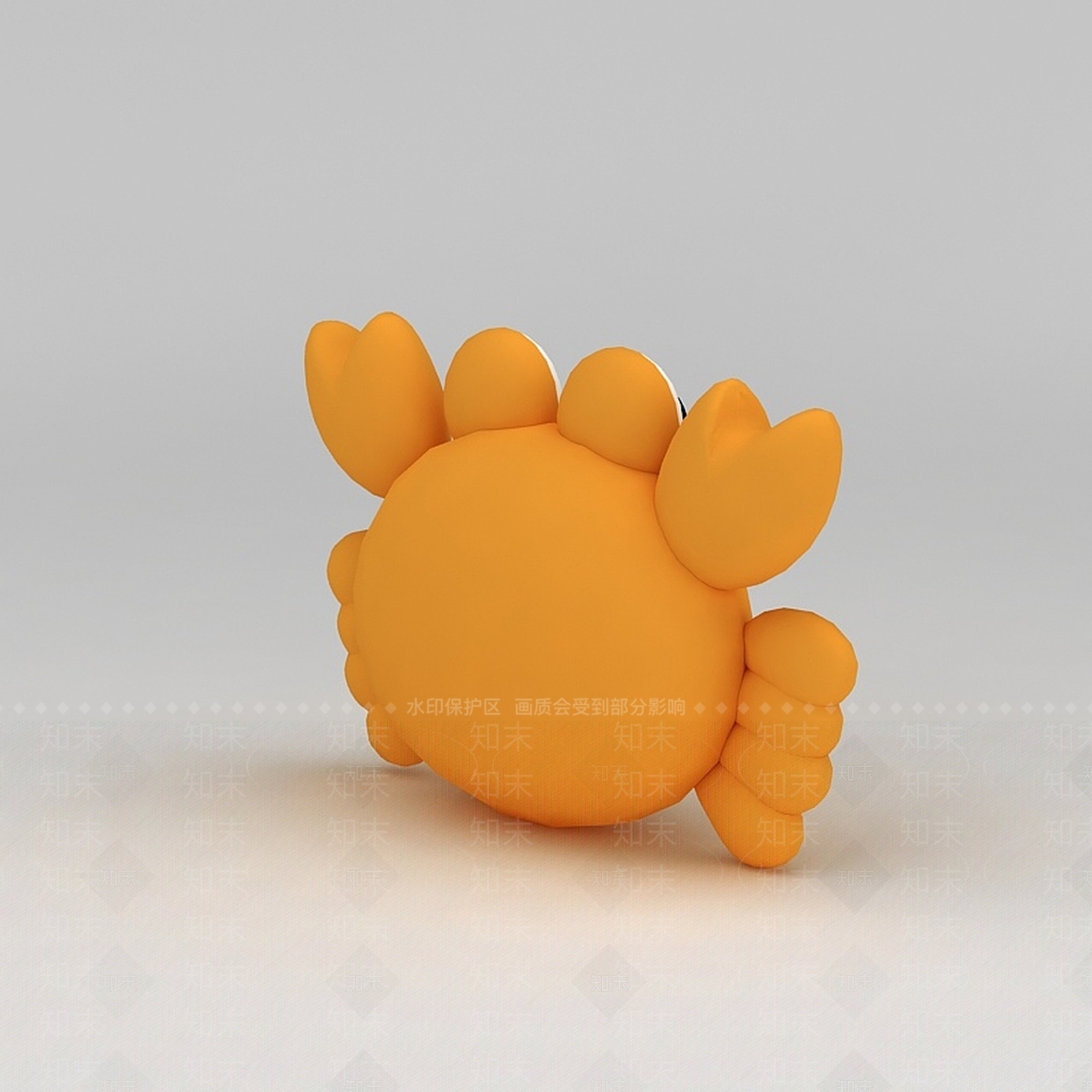 现代儿童玩具小螃蟹玩偶3D模型下载【ID:1188654800】
