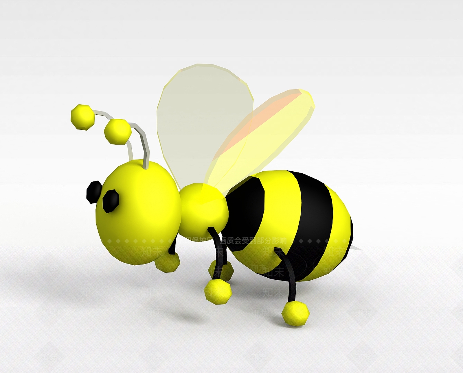 现代儿童玩具玩偶小蜜蜂3D模型下载【ID:1188655423】